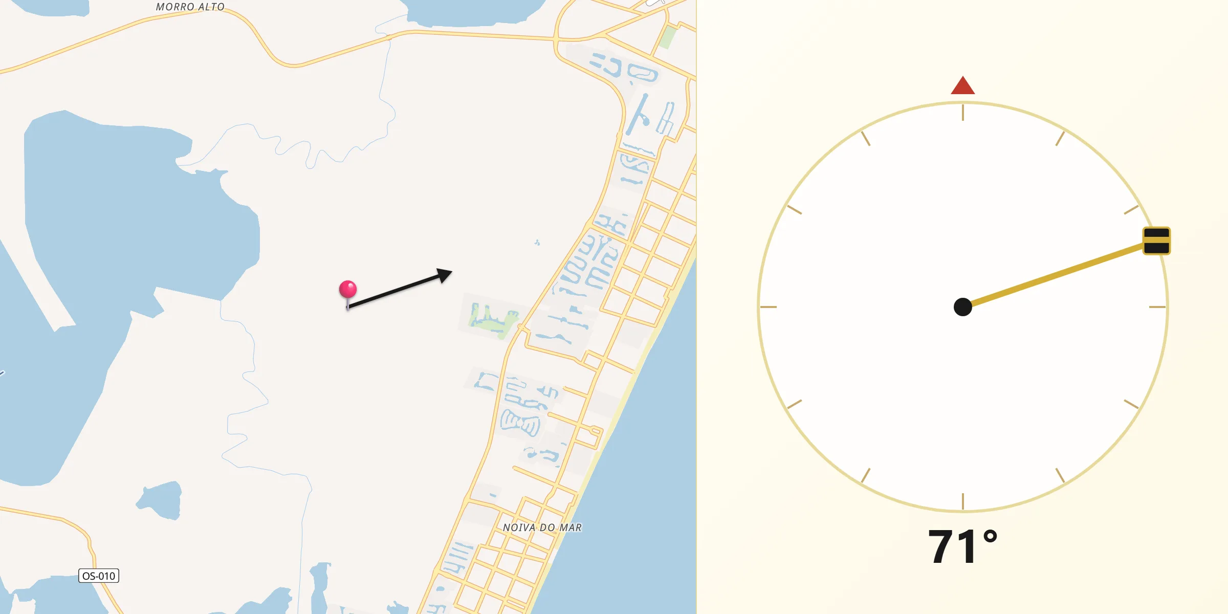 Direção da Qibla a partir de Xangri-lá