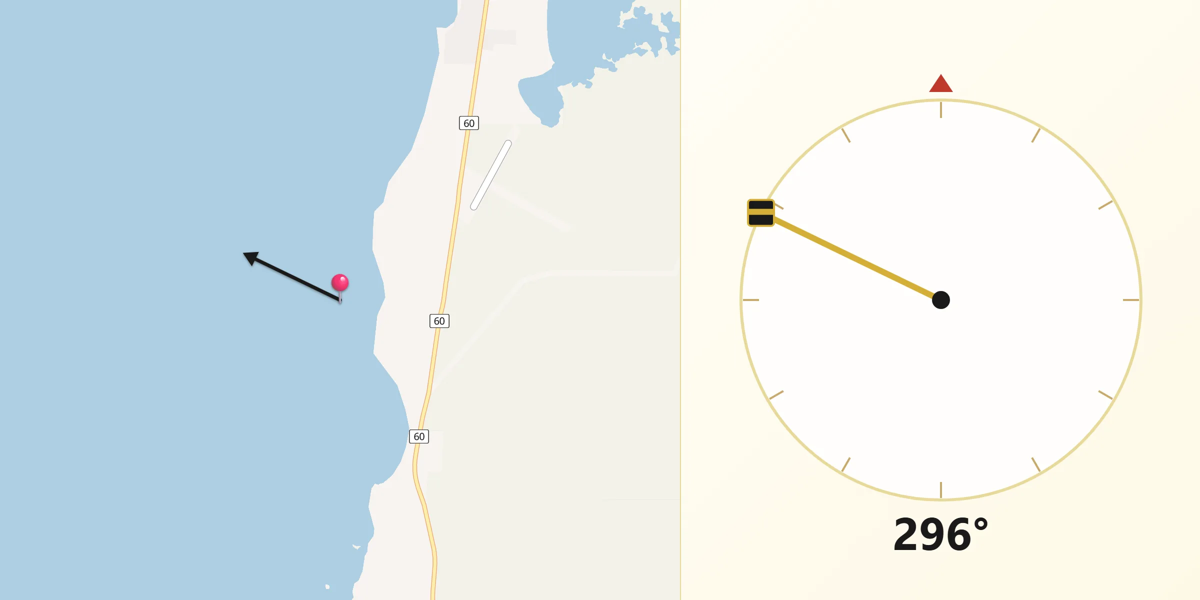 Qibla Direction from Leeman