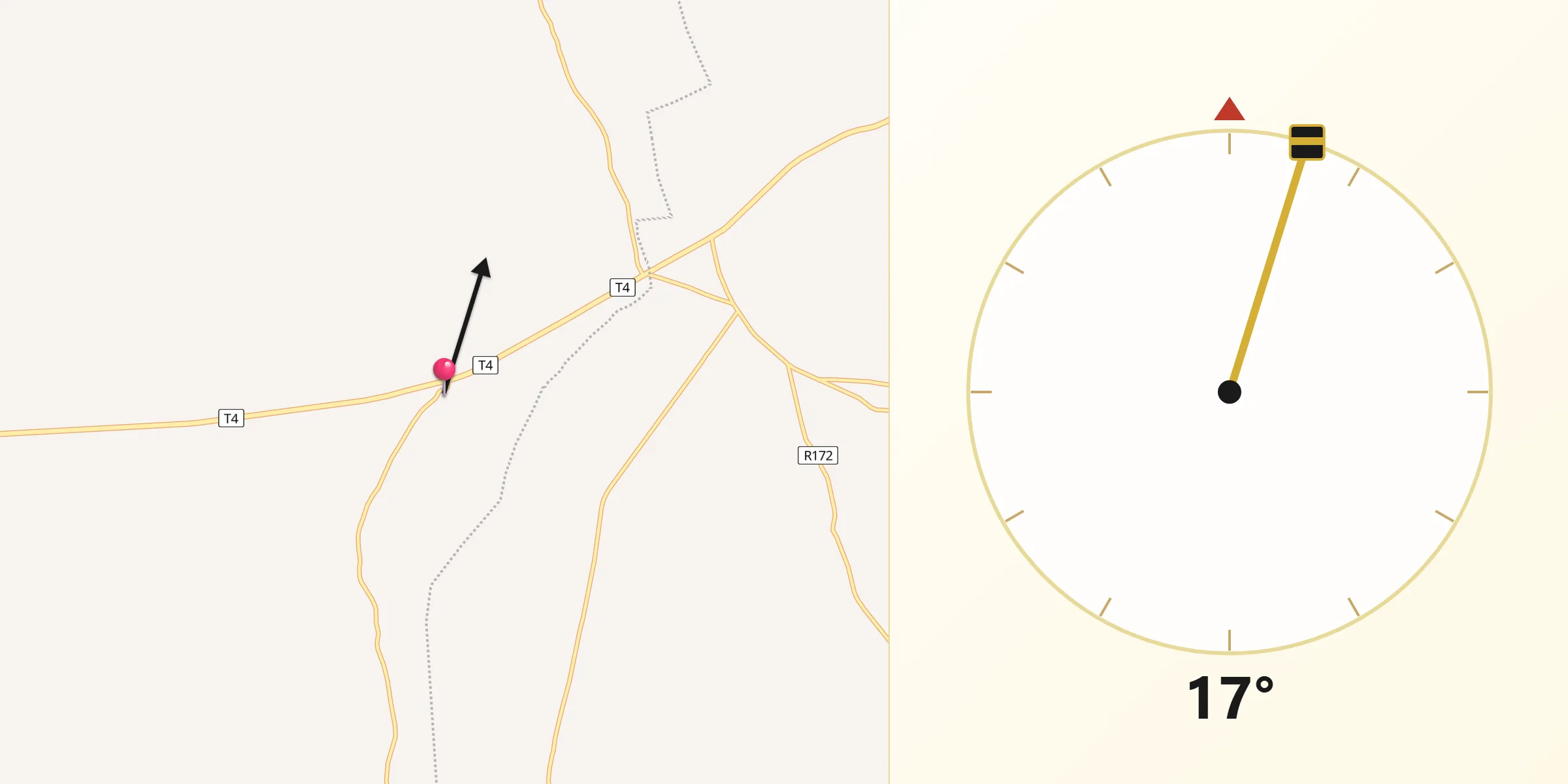 Qibla Direction from Katoro