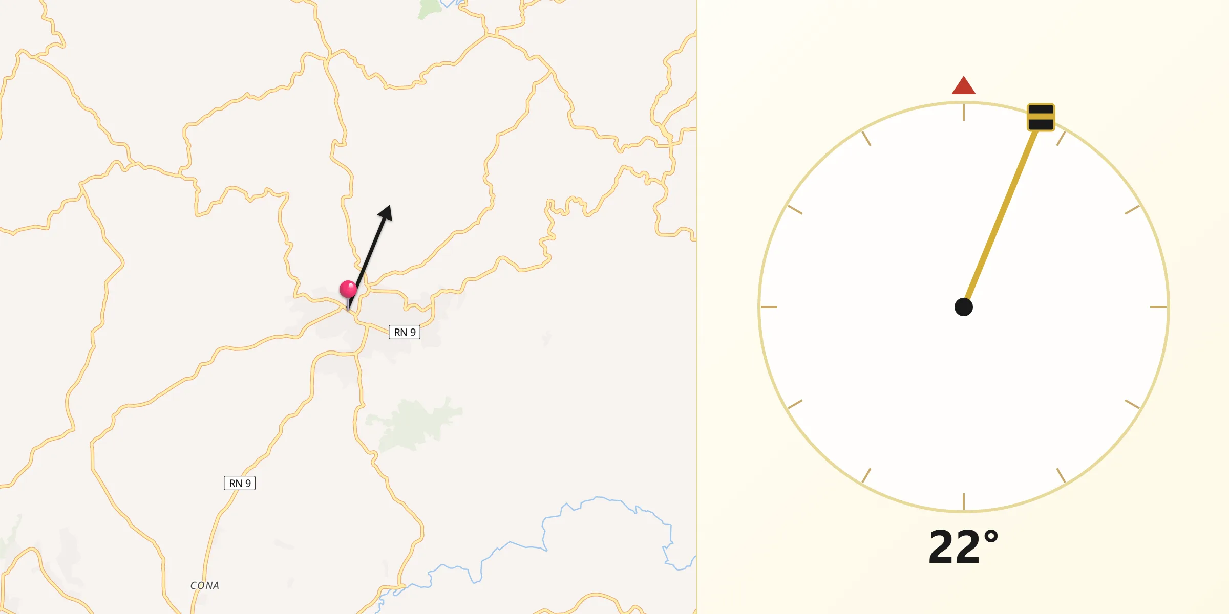 Direction vers la Qibla depuis Bubanza