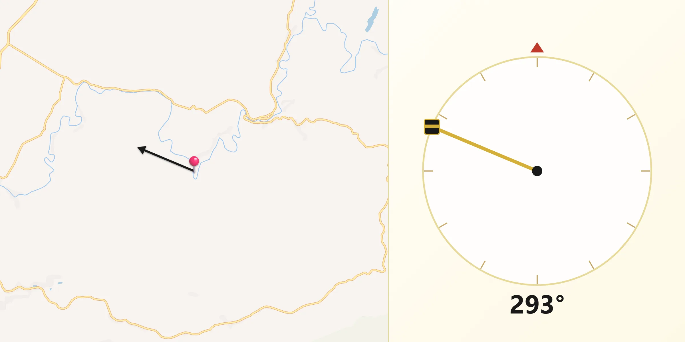 Direction vers la Qibla depuis Banjar
