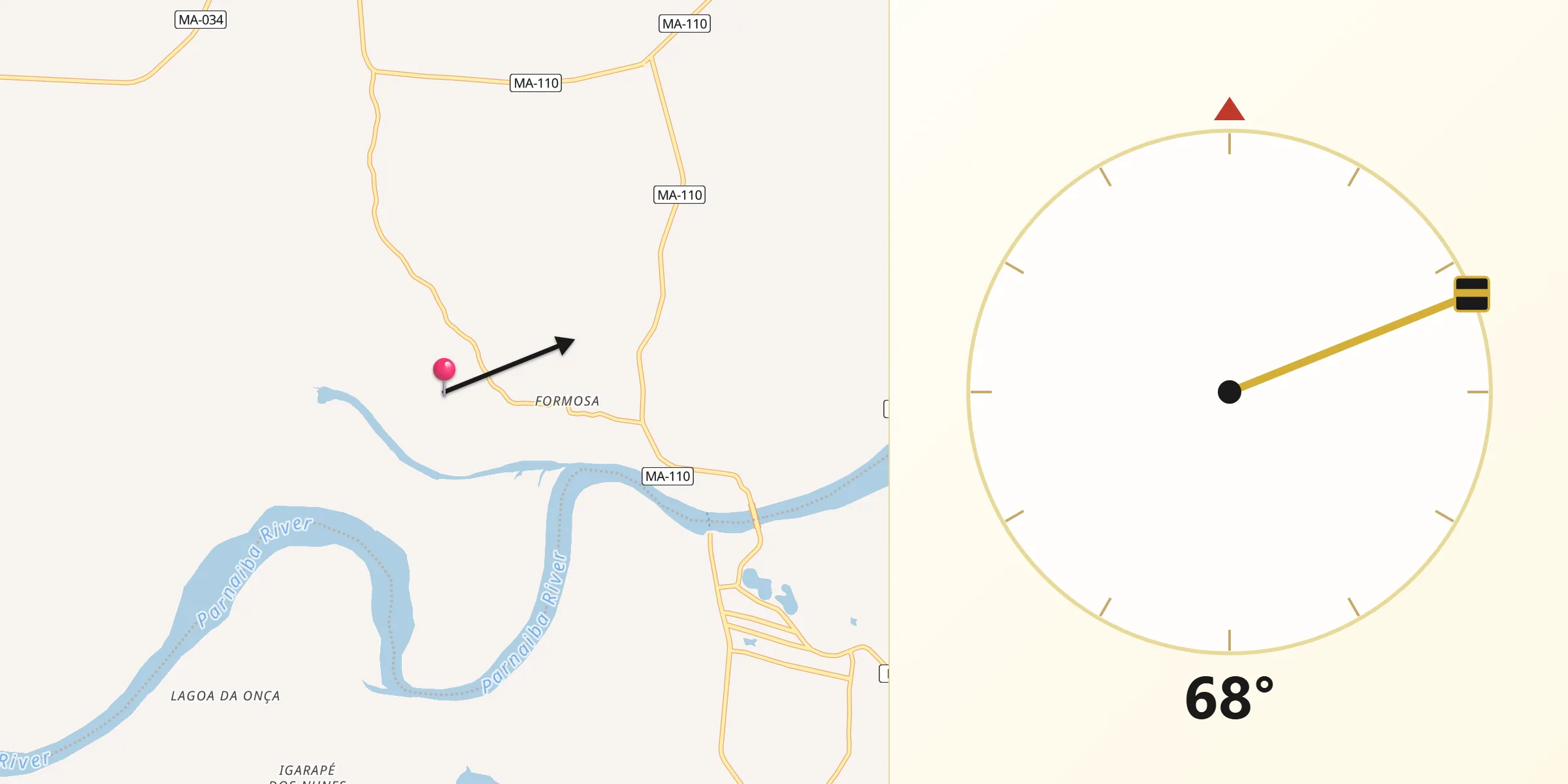Direção da Qibla a partir de São Bernardo