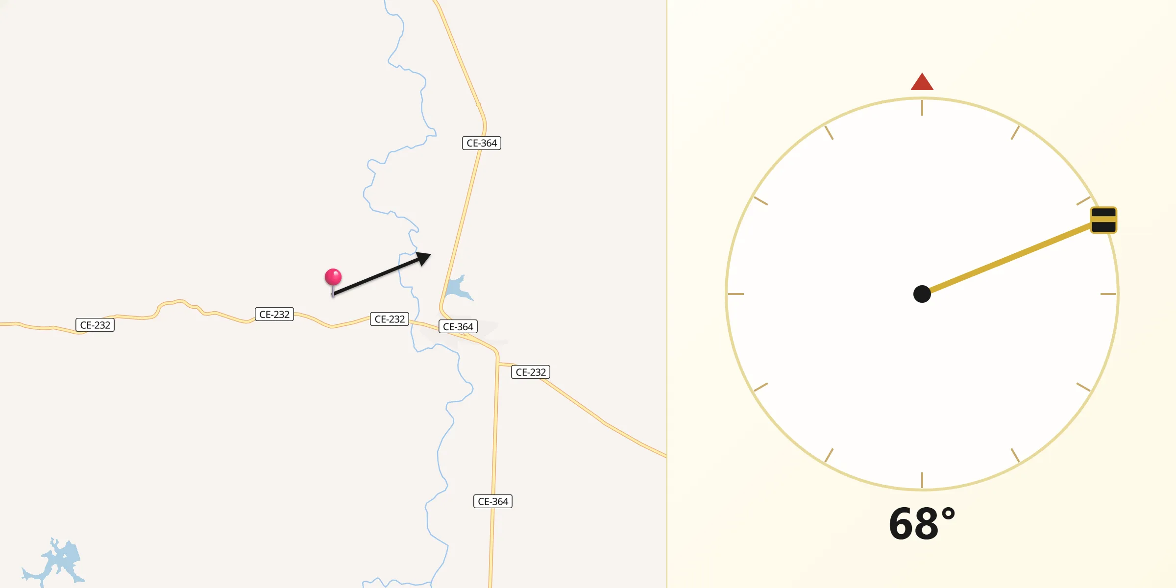 Direção da Qibla a partir de Moraújo