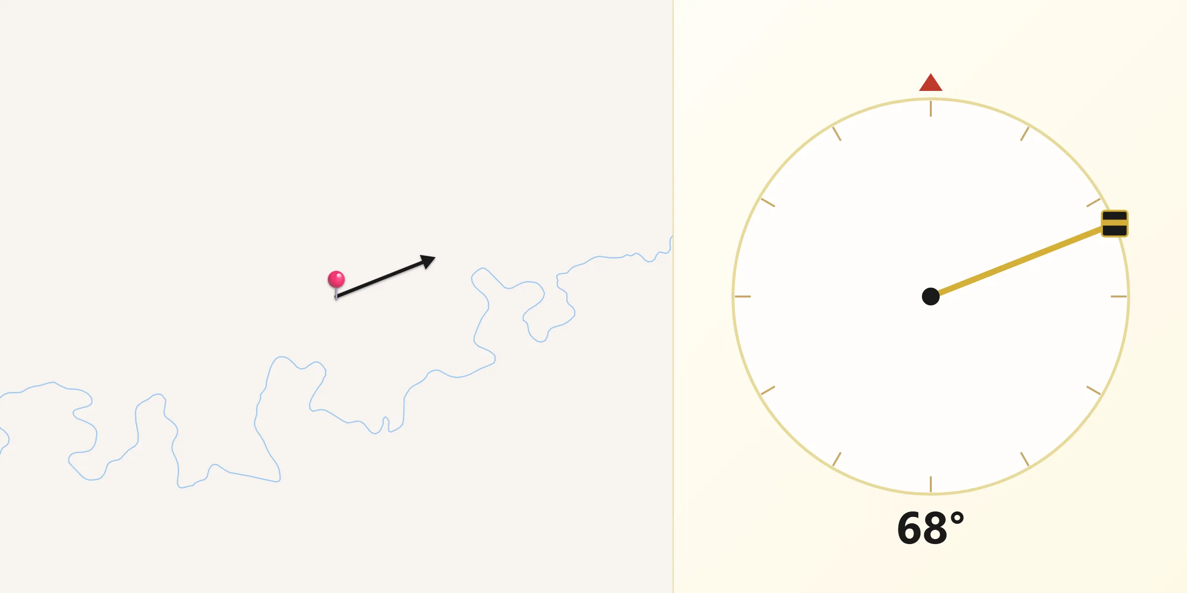 Direção da Qibla a partir de São João do Carú