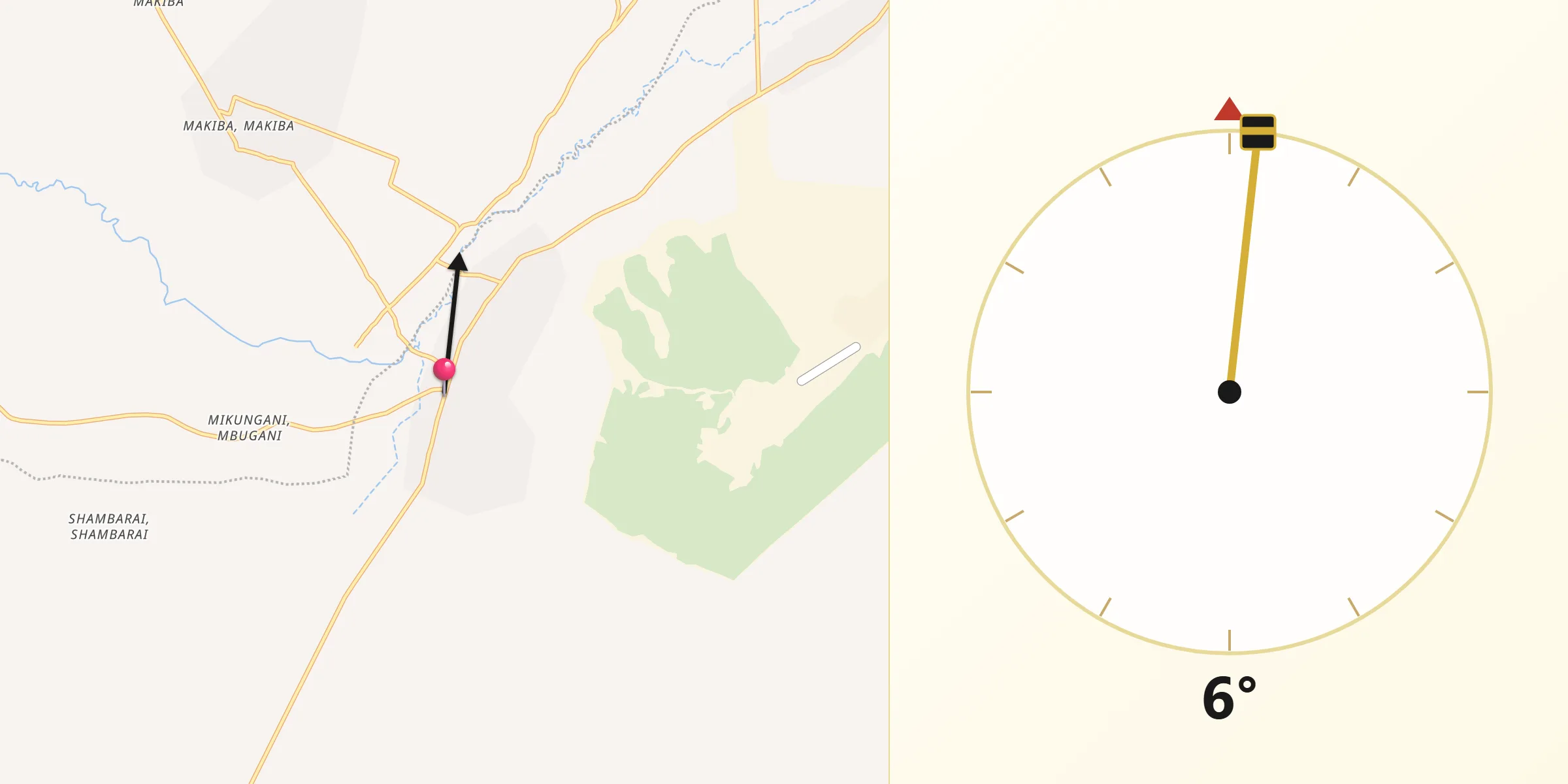Qibla Direction from Merelani