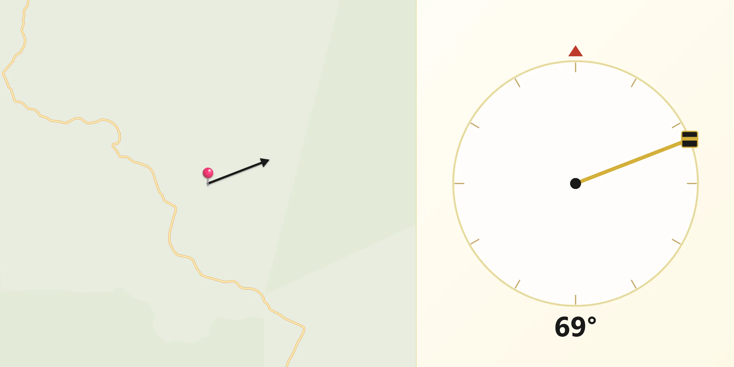 Direção da Qibla a partir de Aveiro