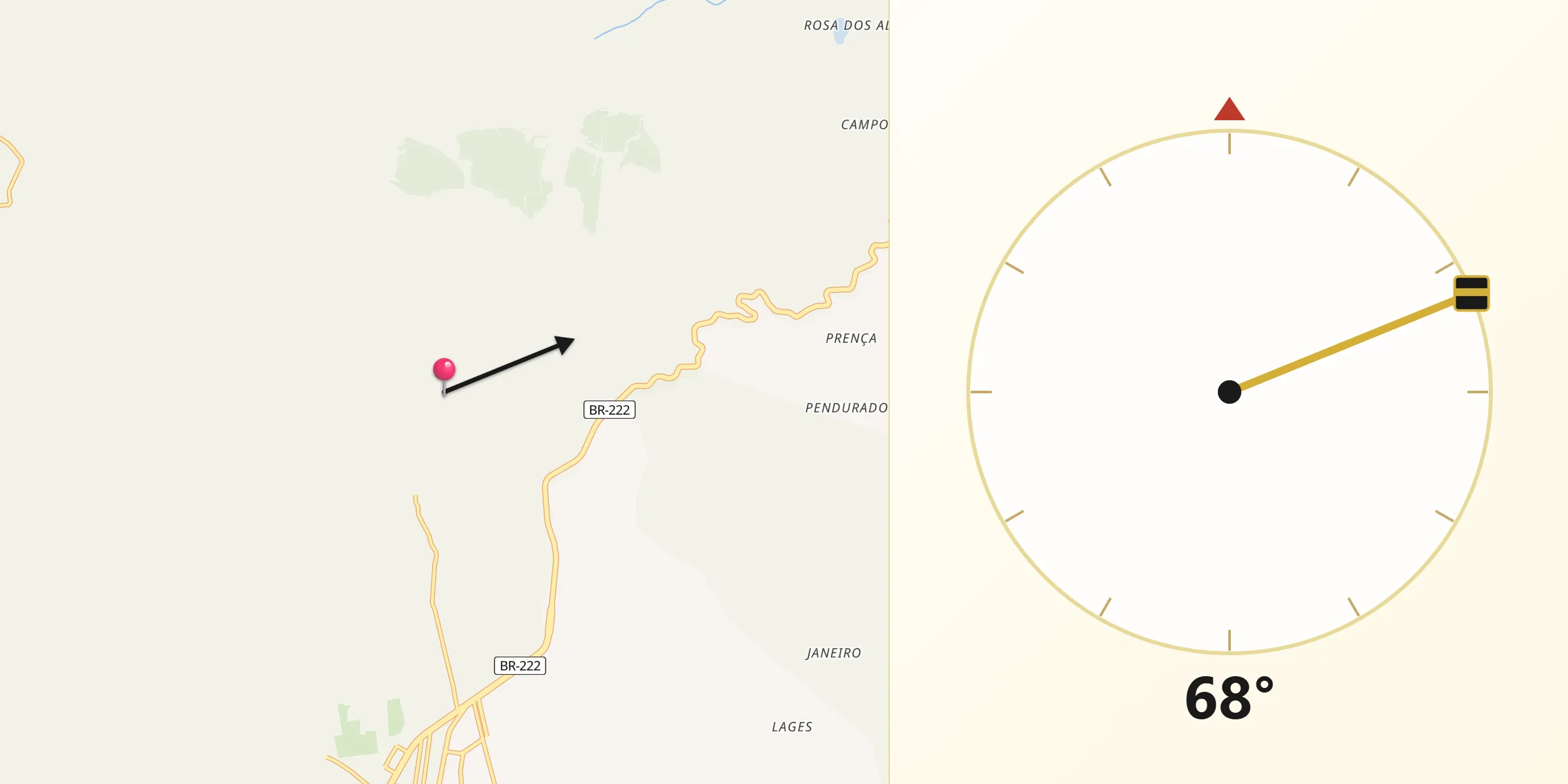 Direção da Qibla a partir de Tianguá