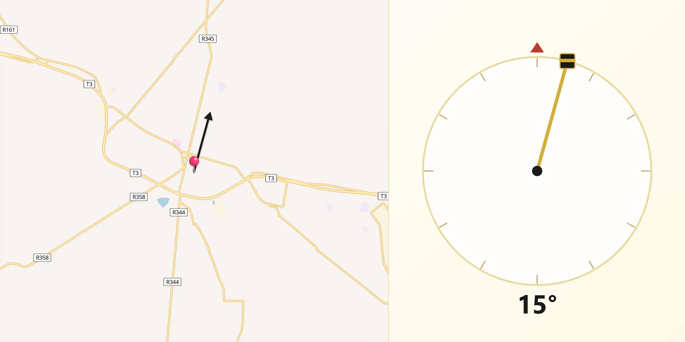 Qibla Direction from Kahama