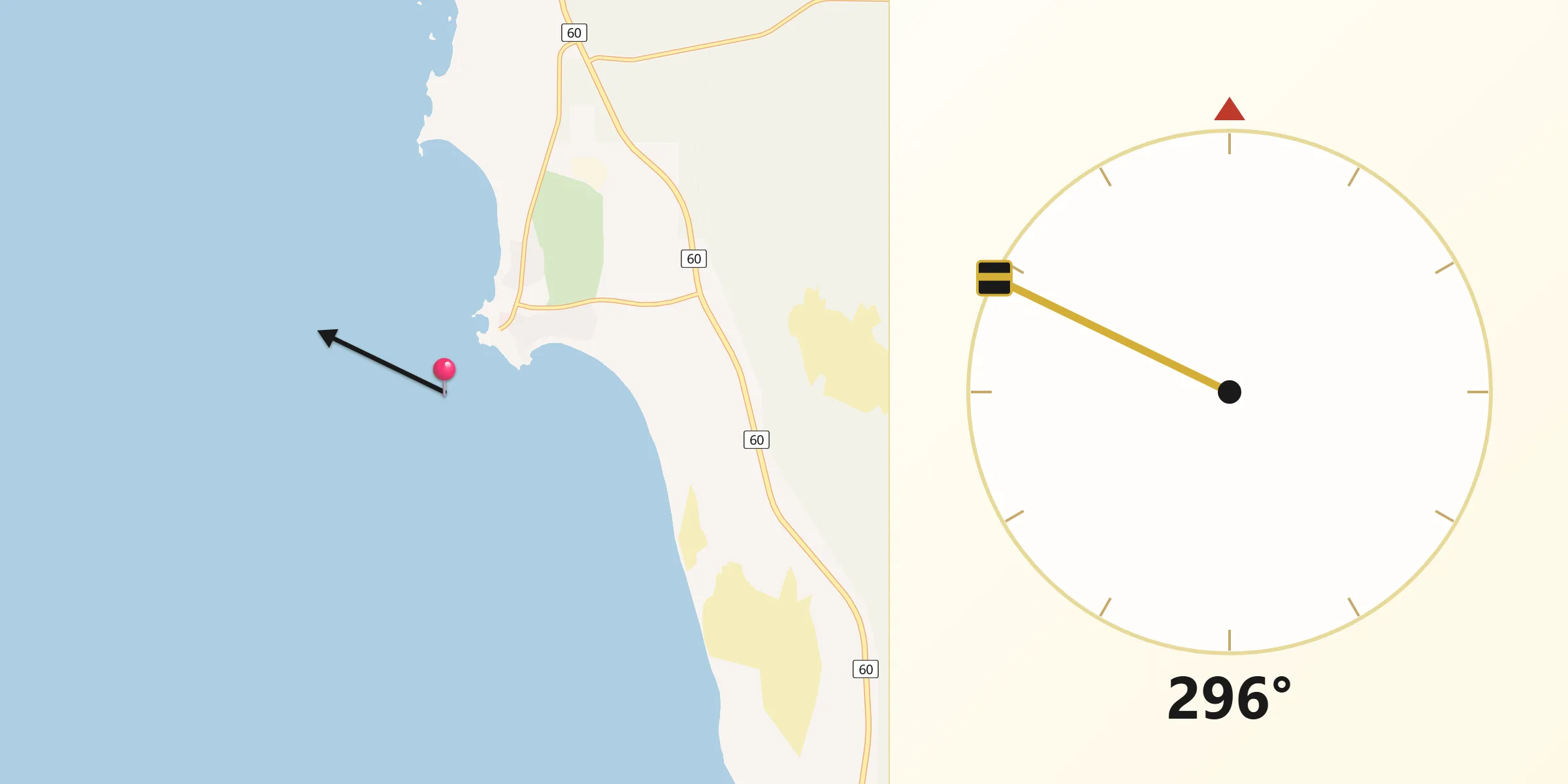 Qibla Direction from Green Head