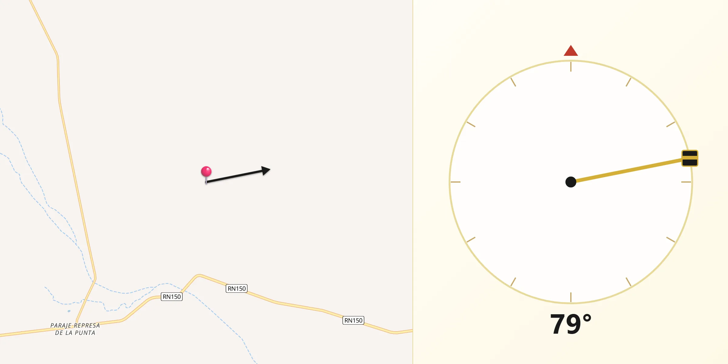 Dirección de la Qibla desde Departamento de Independencia