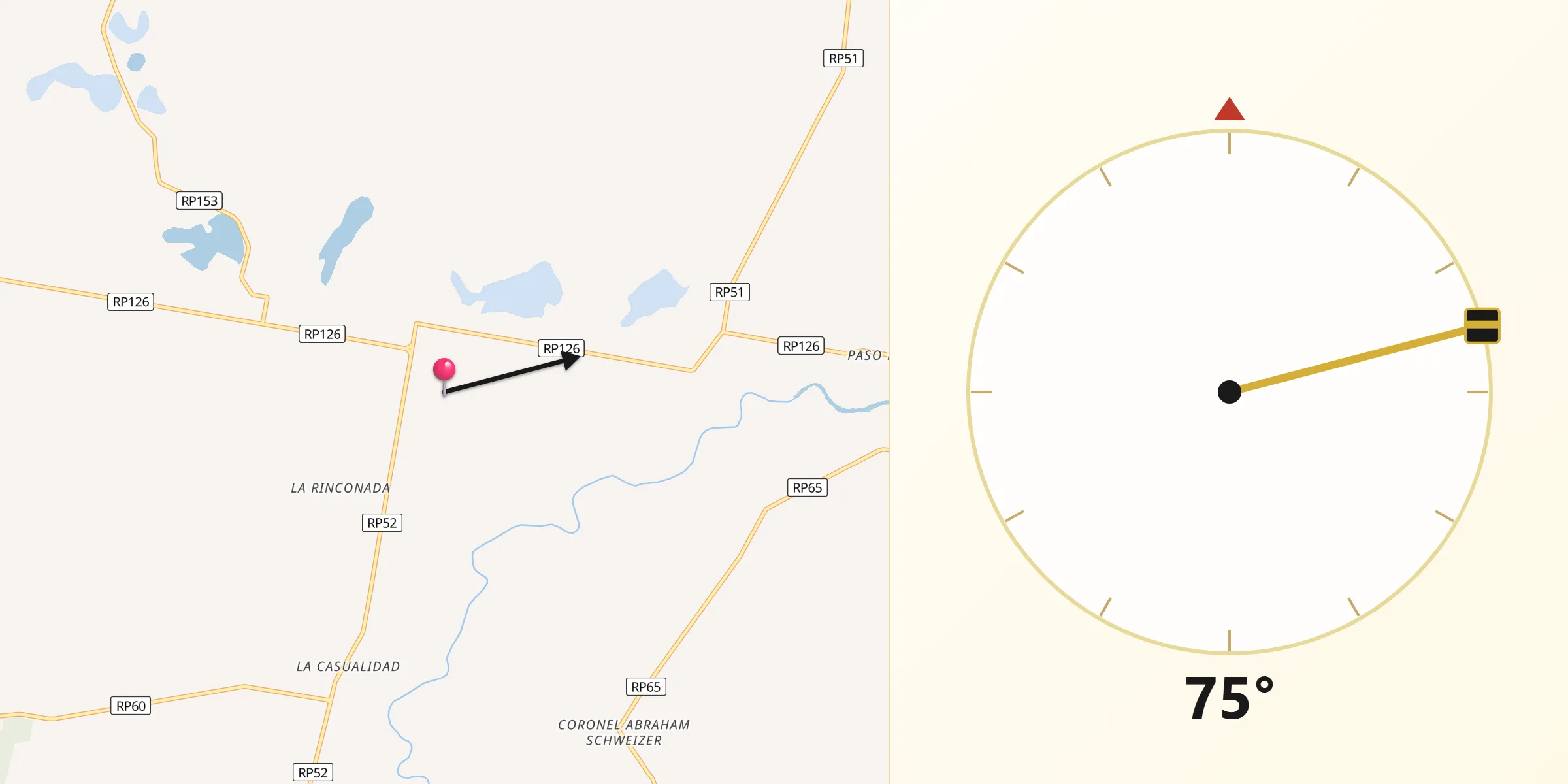 Dirección de la Qibla desde Pueblo Libertador