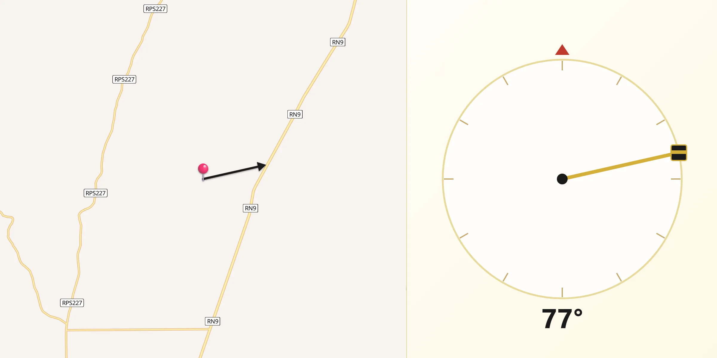 Dirección de la Qibla desde Departamento de Tulumba