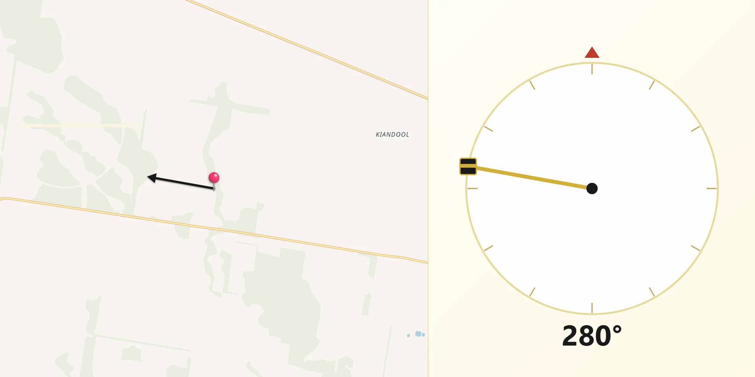 Qibla Direction from Narrabri