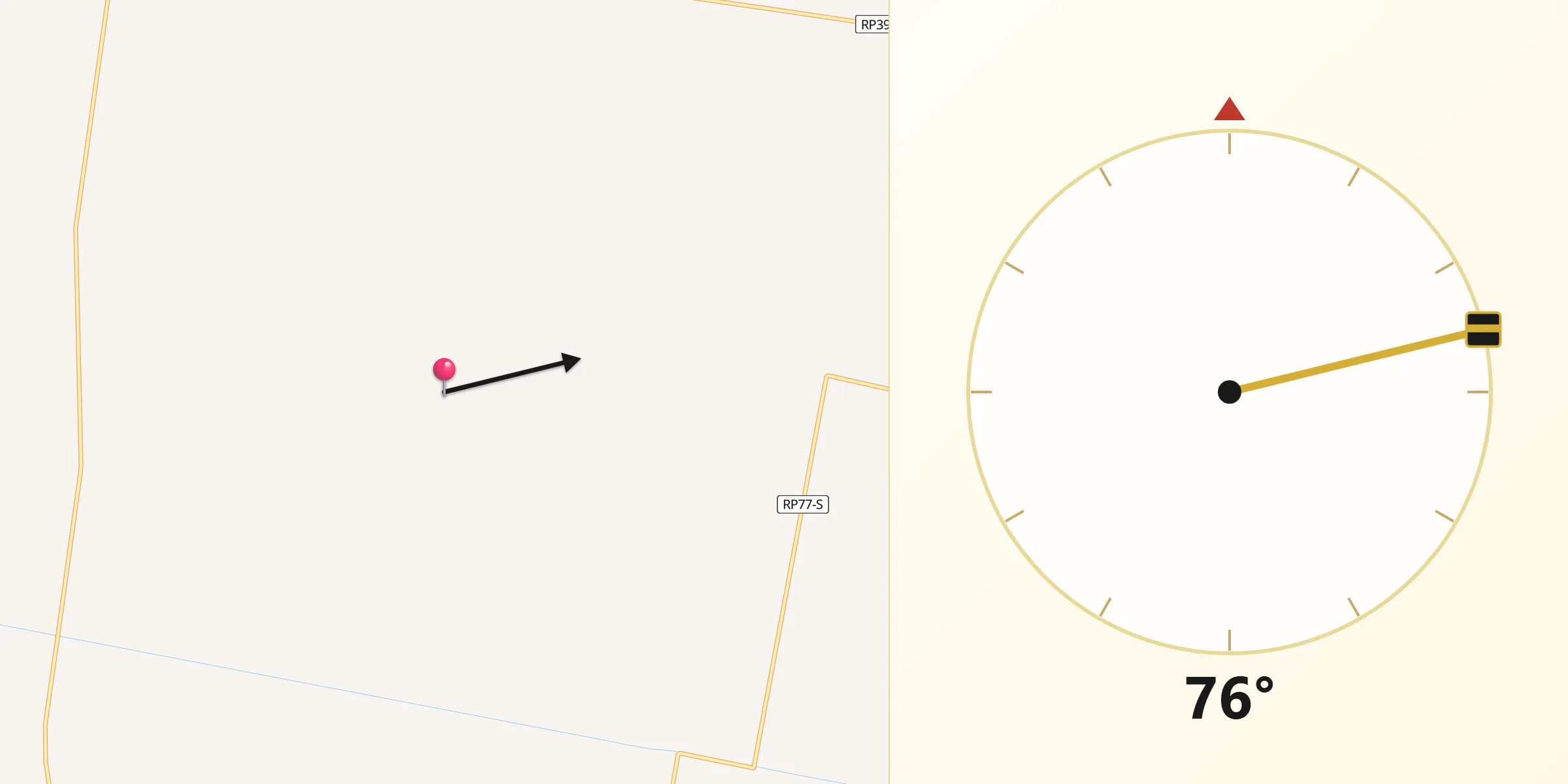 Dirección de la Qibla desde Departamento de San Cristóbal