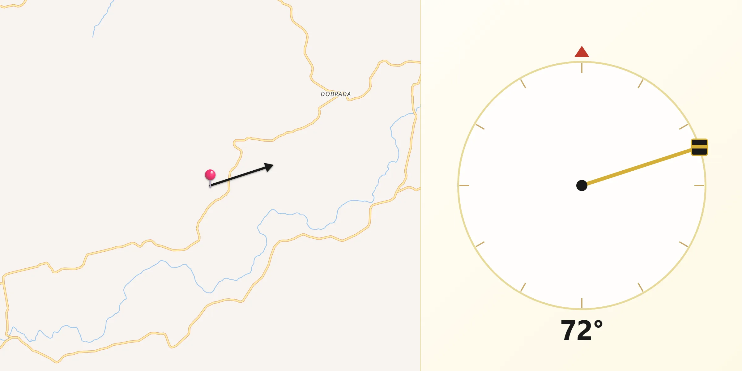 Direção da Qibla a partir de Sertão Santana