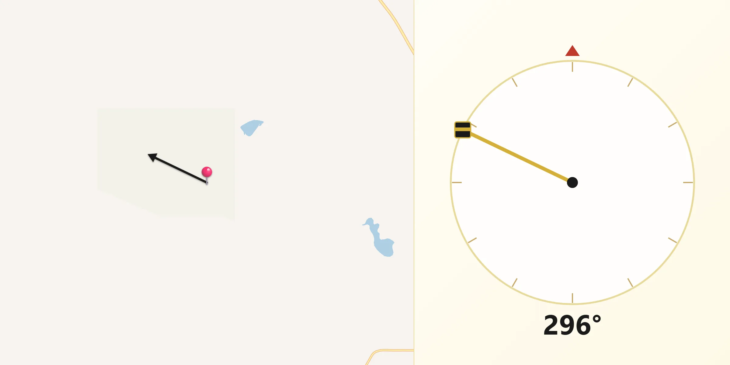 Qibla Direction from Cataby