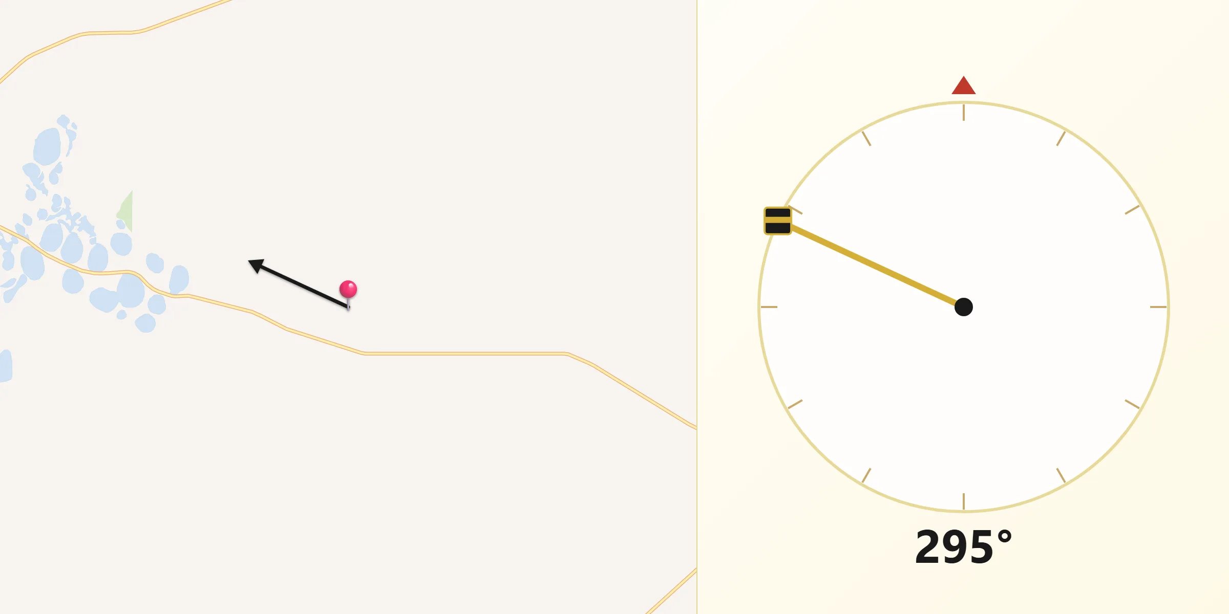 Qibla Direction from Wongan-Ballidu
