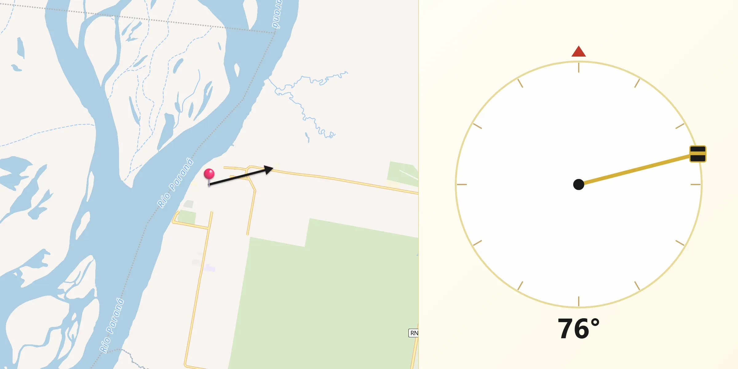 Dirección de la Qibla desde La Paz