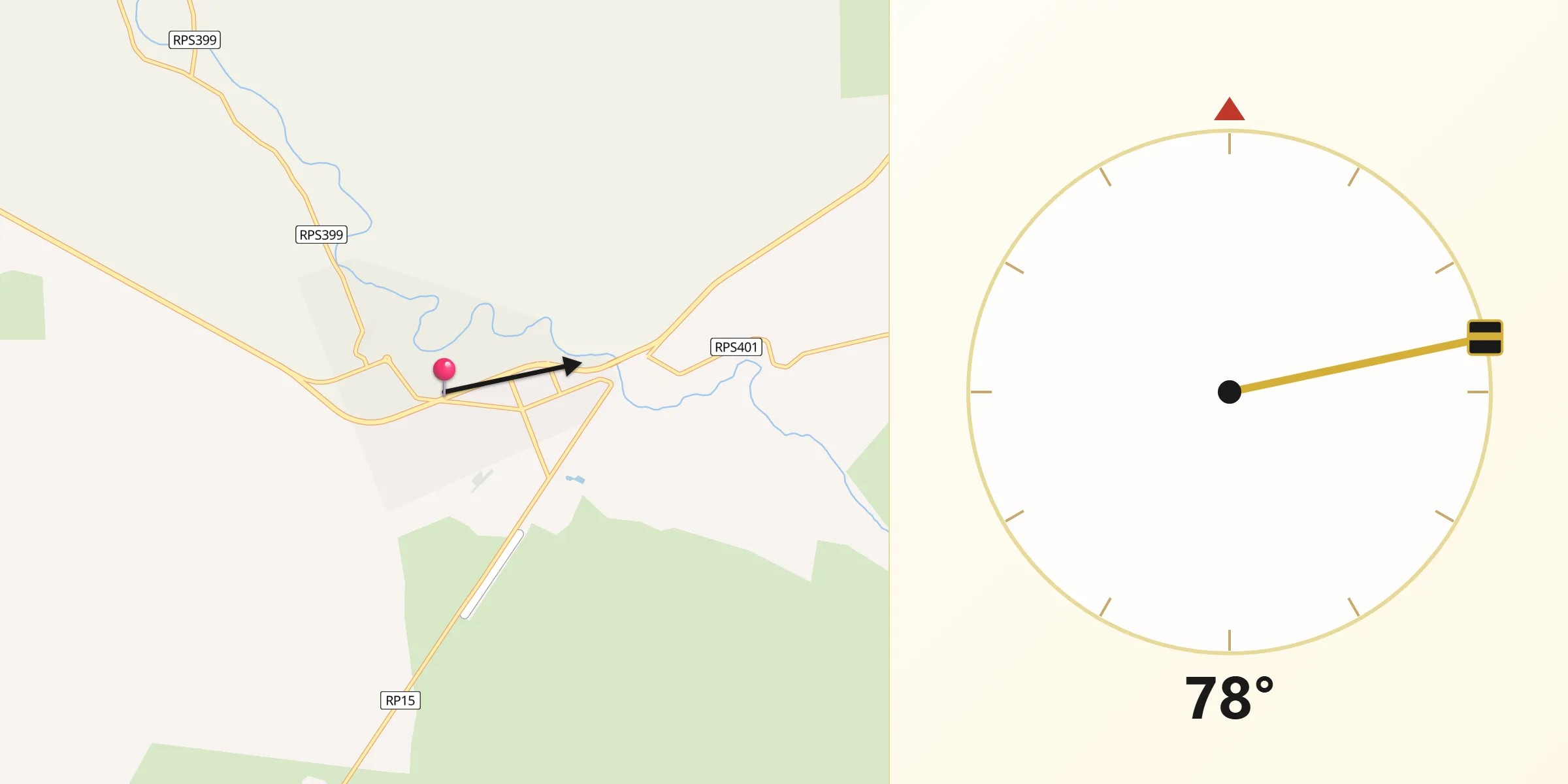 Dirección de la Qibla desde Villa de Soto