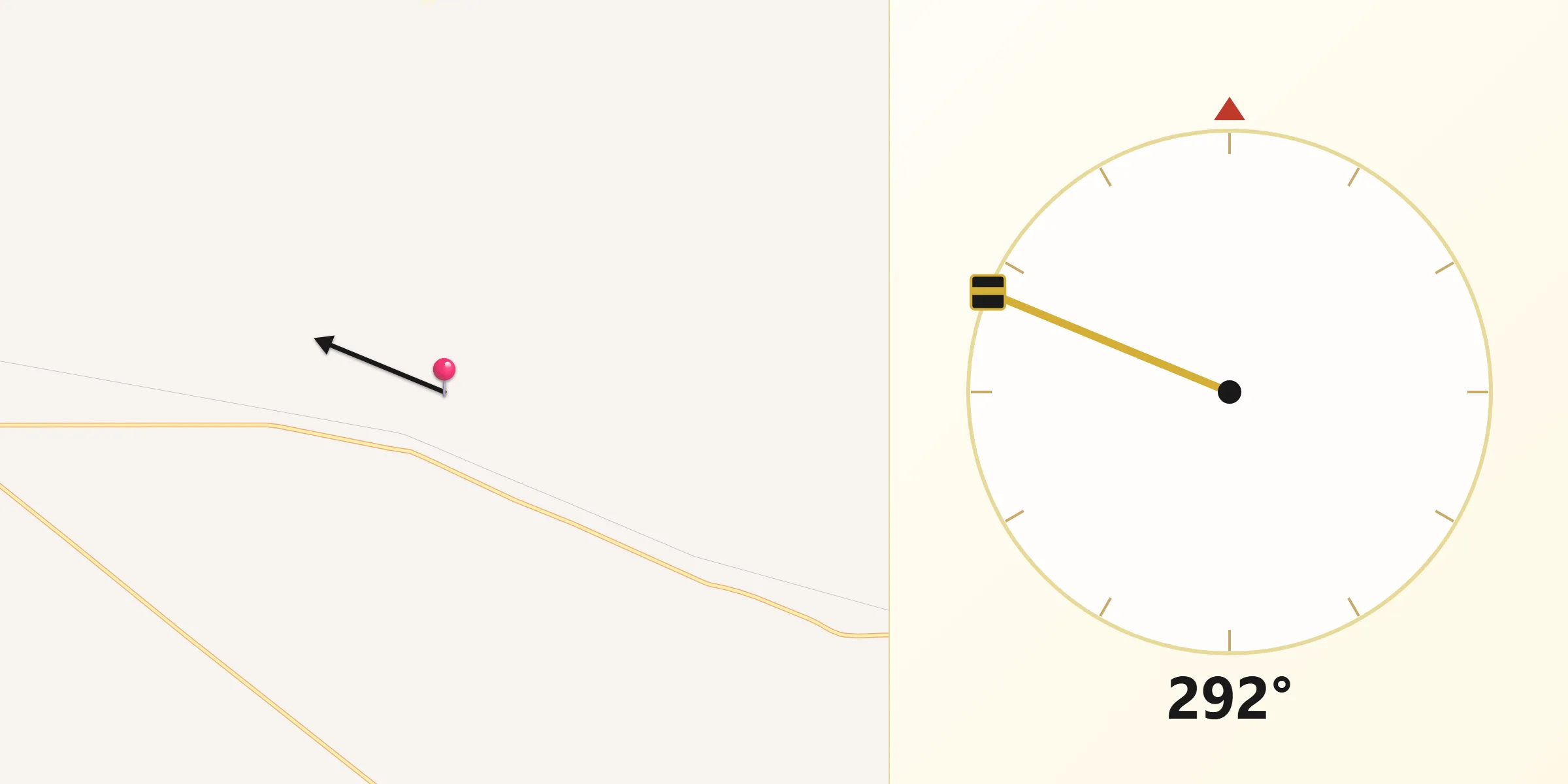 Qibla Direction from Stoneville