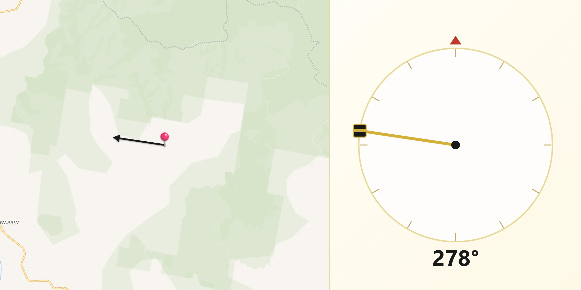 Qibla Direction from Kempsey
