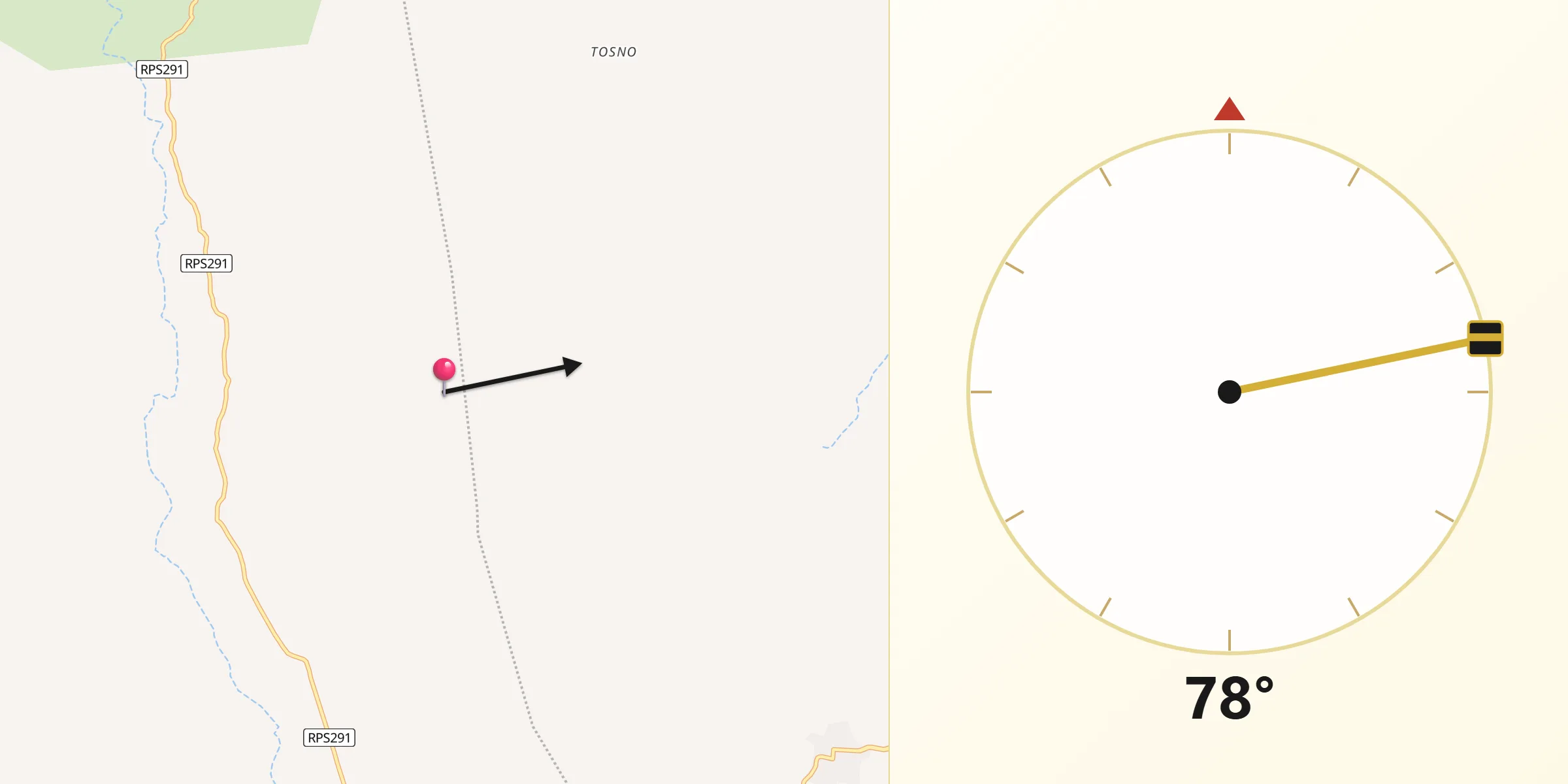 Dirección de la Qibla desde Departamento de Minas