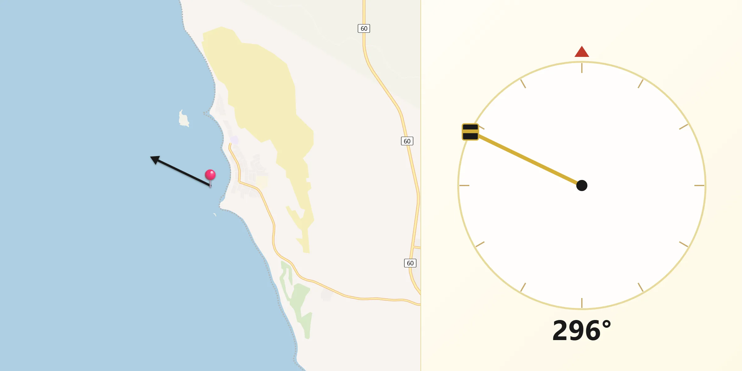 Qibla Direction from Lancelin
