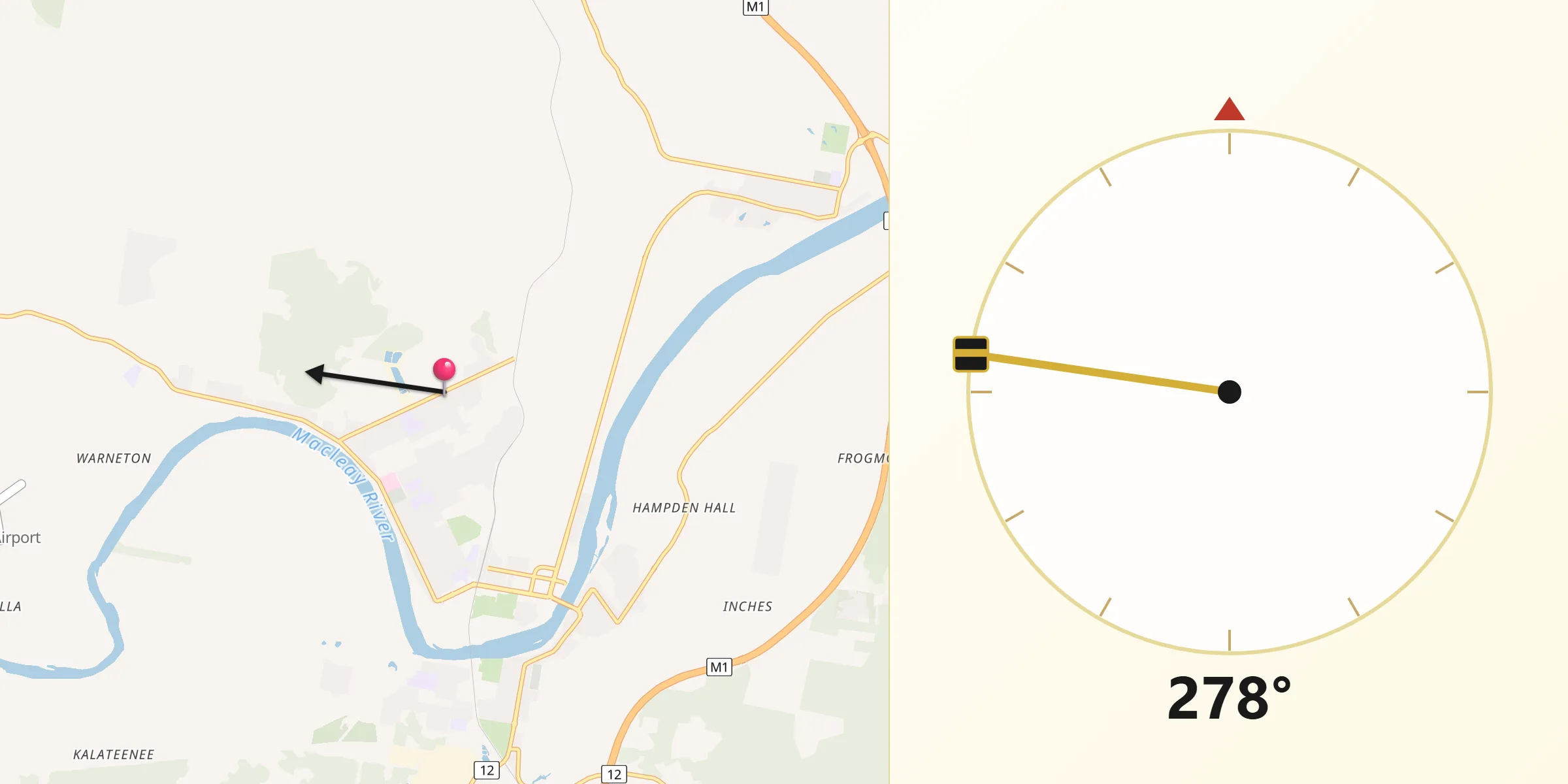 Qibla Direction from West Kempsey