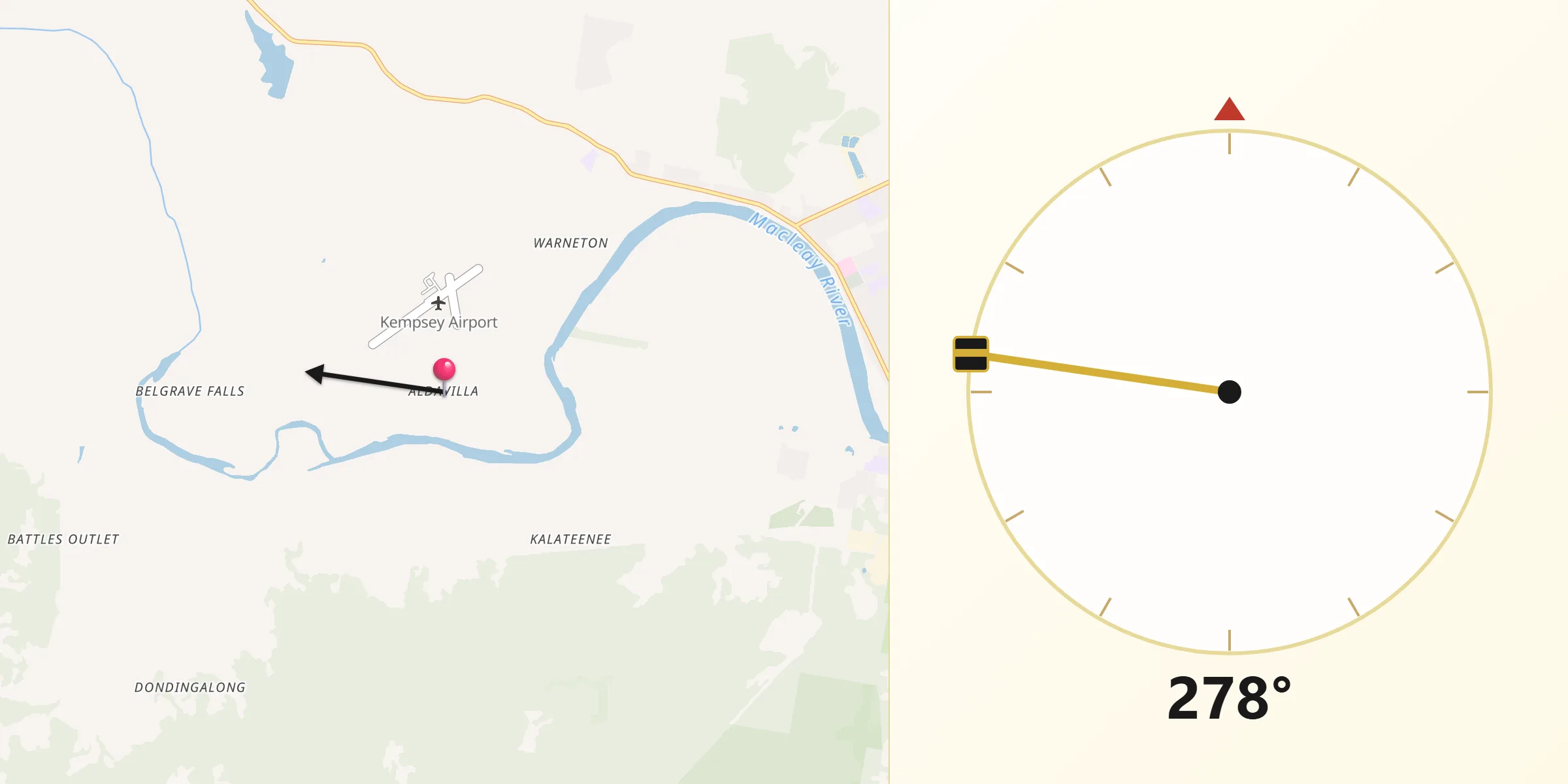 Qibla Direction from Aldavilla
