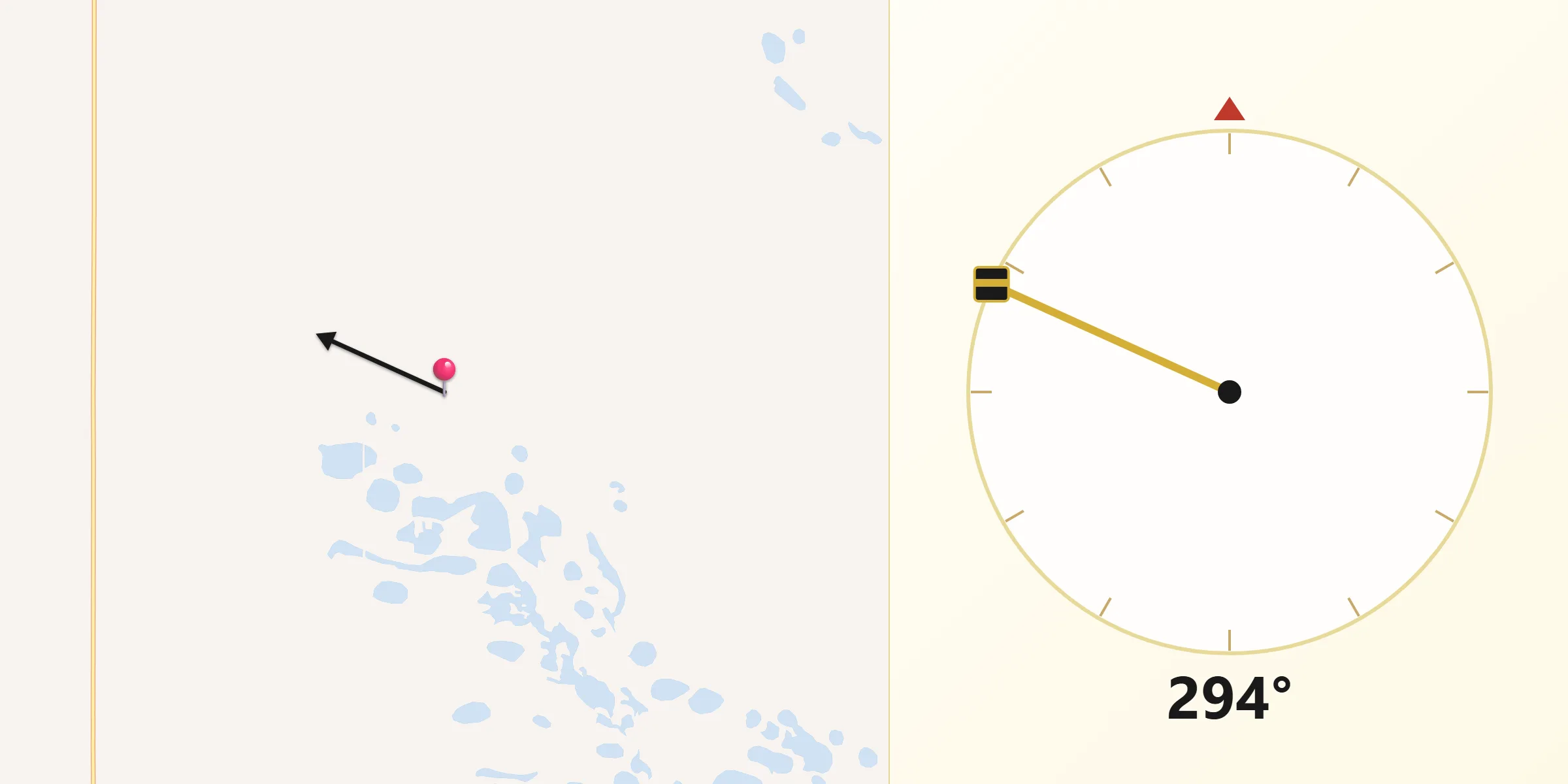 Qibla Direction from Trayning
