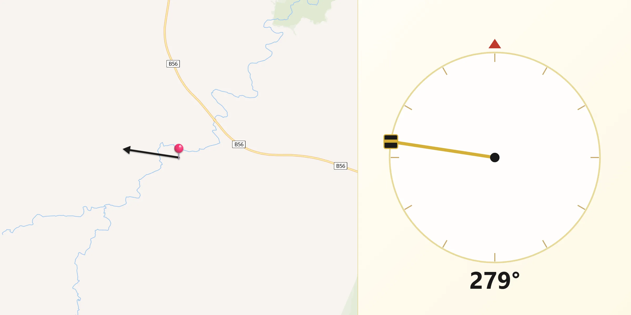 Qibla Direction from Walcha