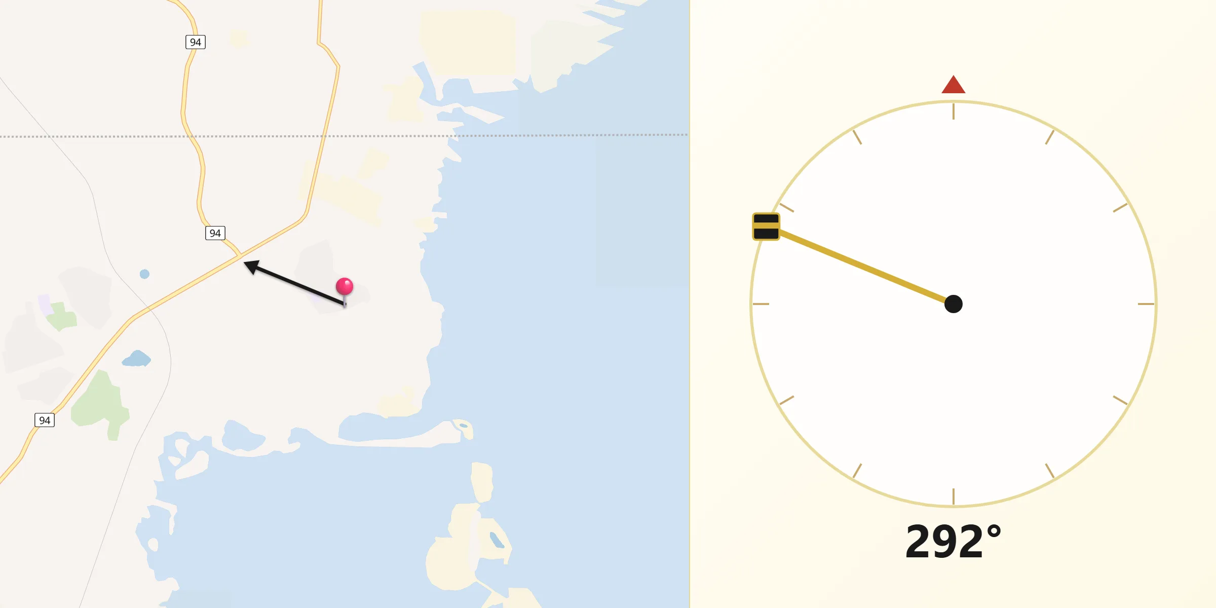 Qibla Direction from Kambalda East