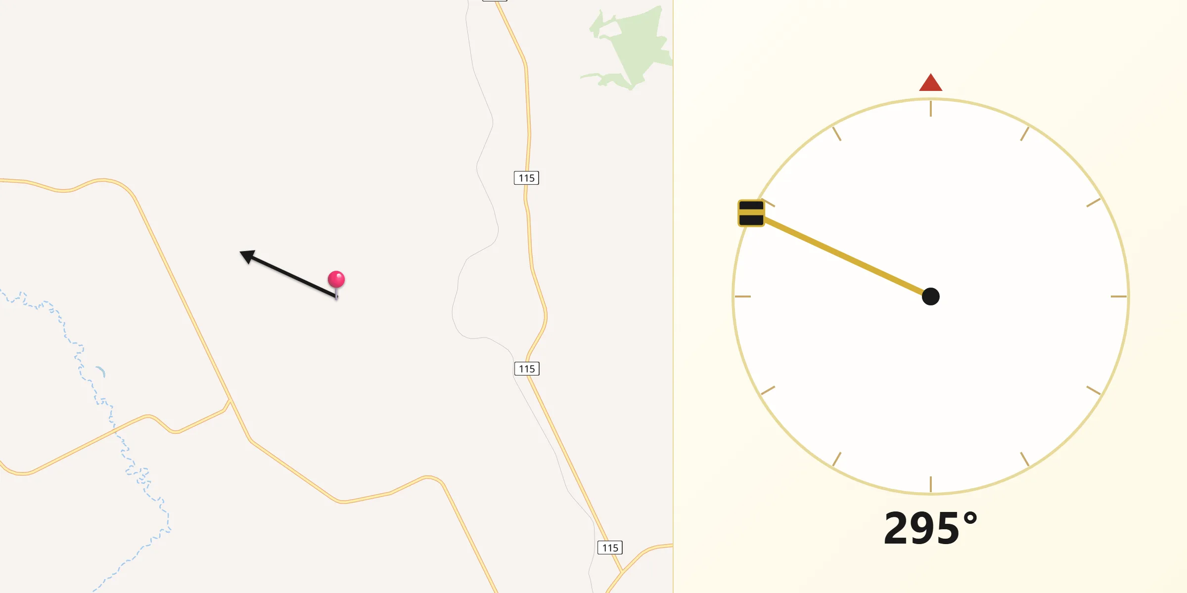 Qibla Direction from Goomalling