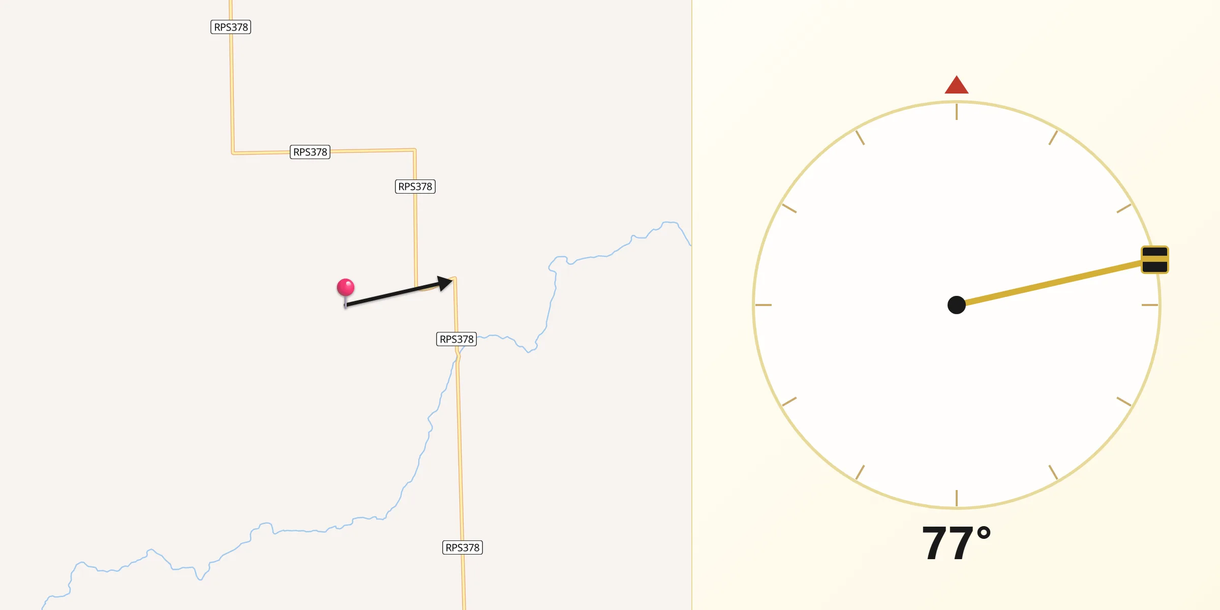 Dirección de la Qibla desde Departamento de San Justo
