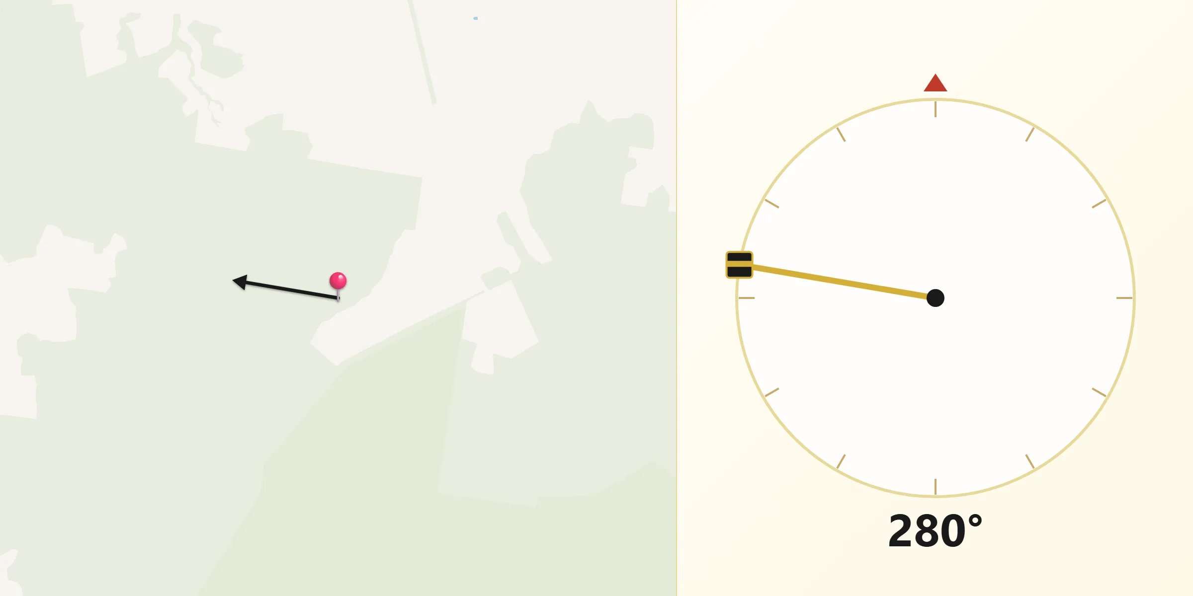 Qibla Direction from Warrumbungle Shire