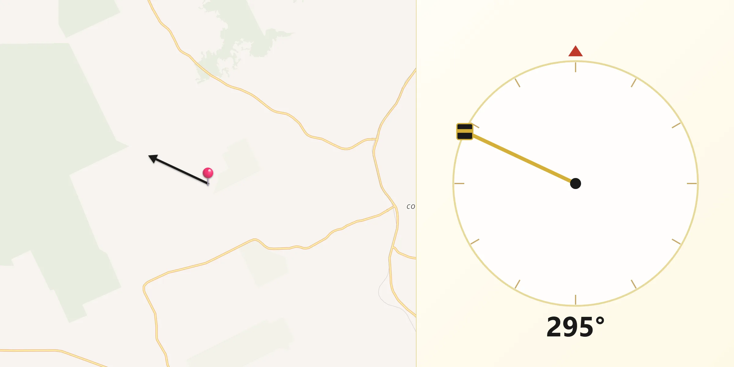 Qibla Direction from Toodyay