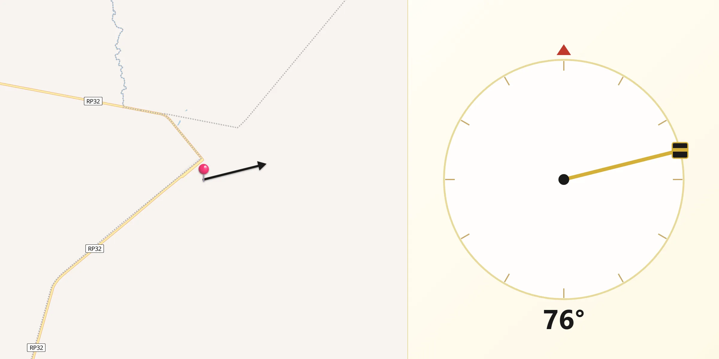 Dirección de la Qibla desde Hasenkamp