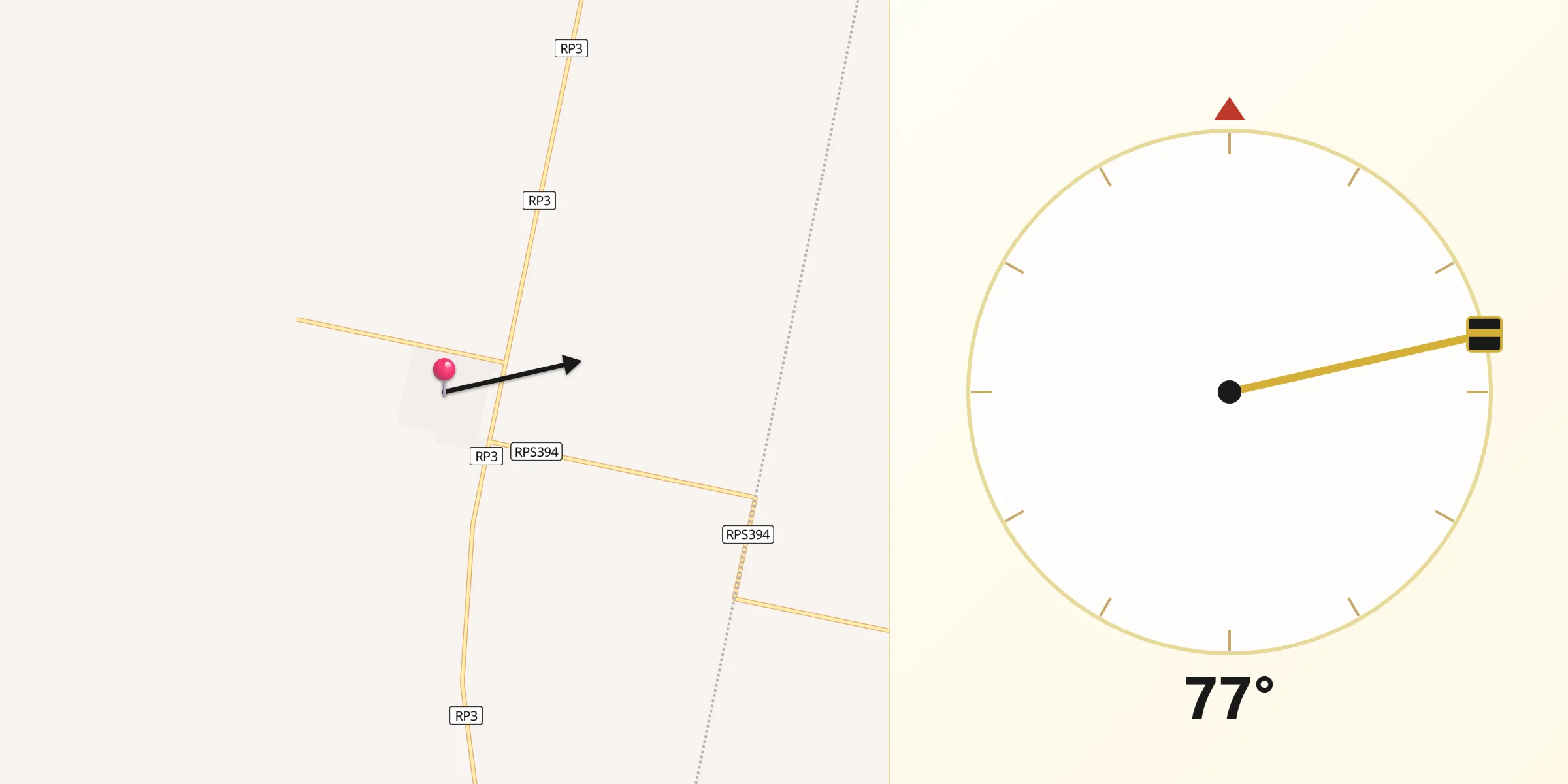 Dirección de la Qibla desde Colonia San Bartolomé