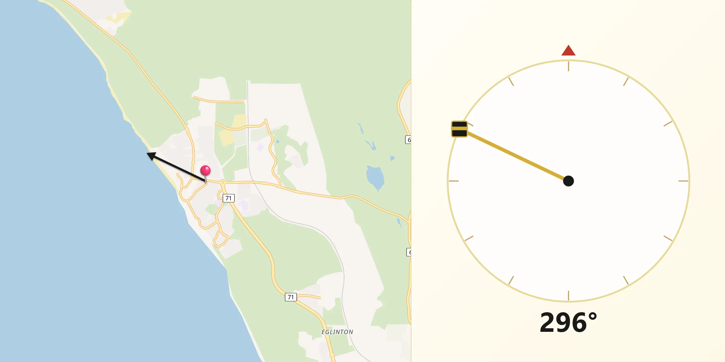 Qibla Direction from Yanchep