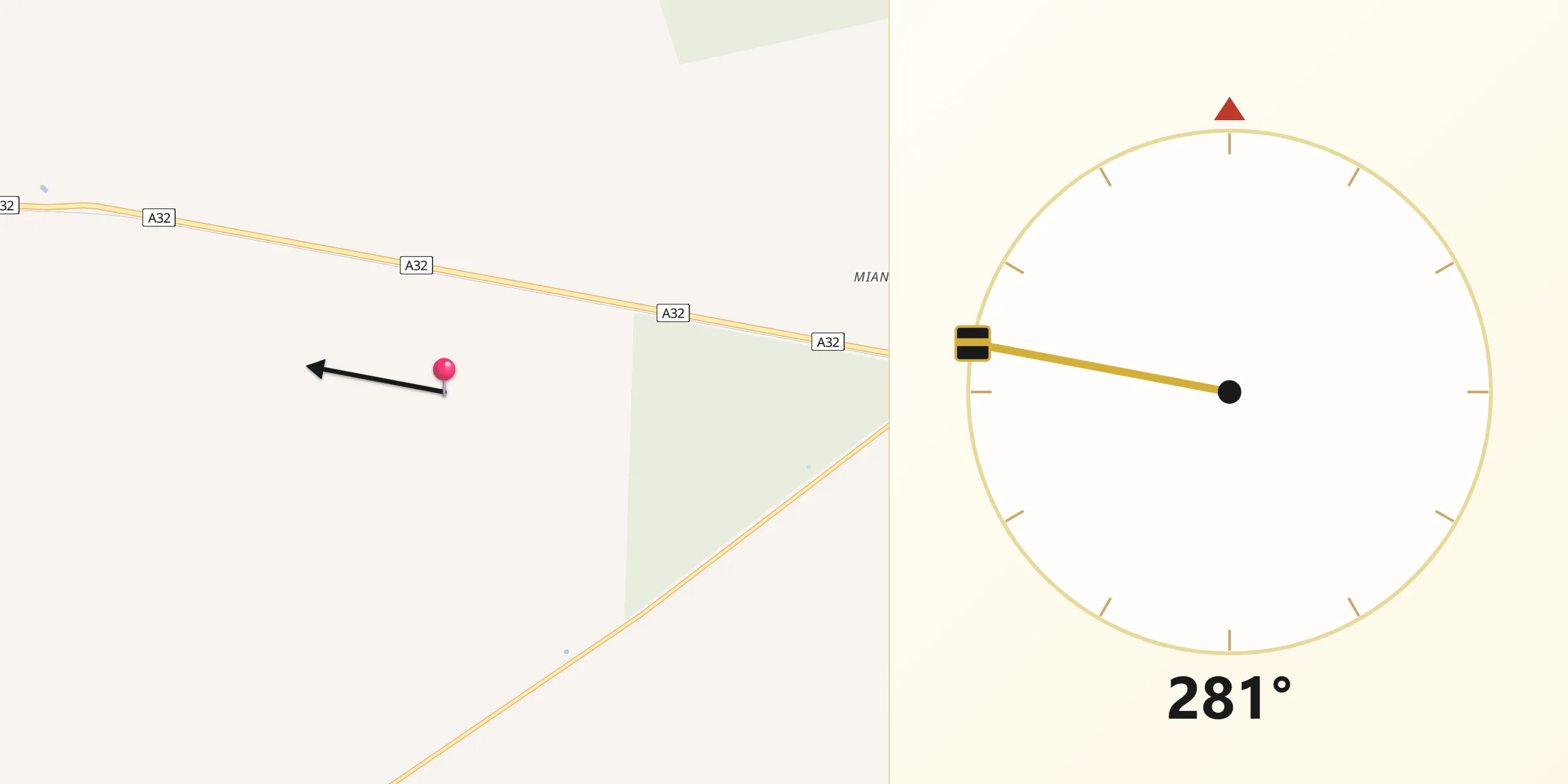 Qibla Direction from Bogan