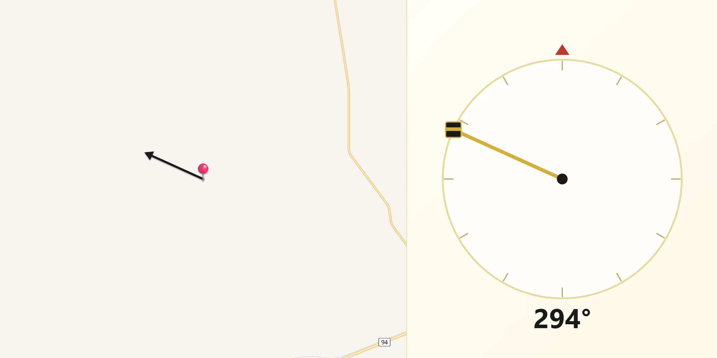 Qibla Direction from Kellerberrin