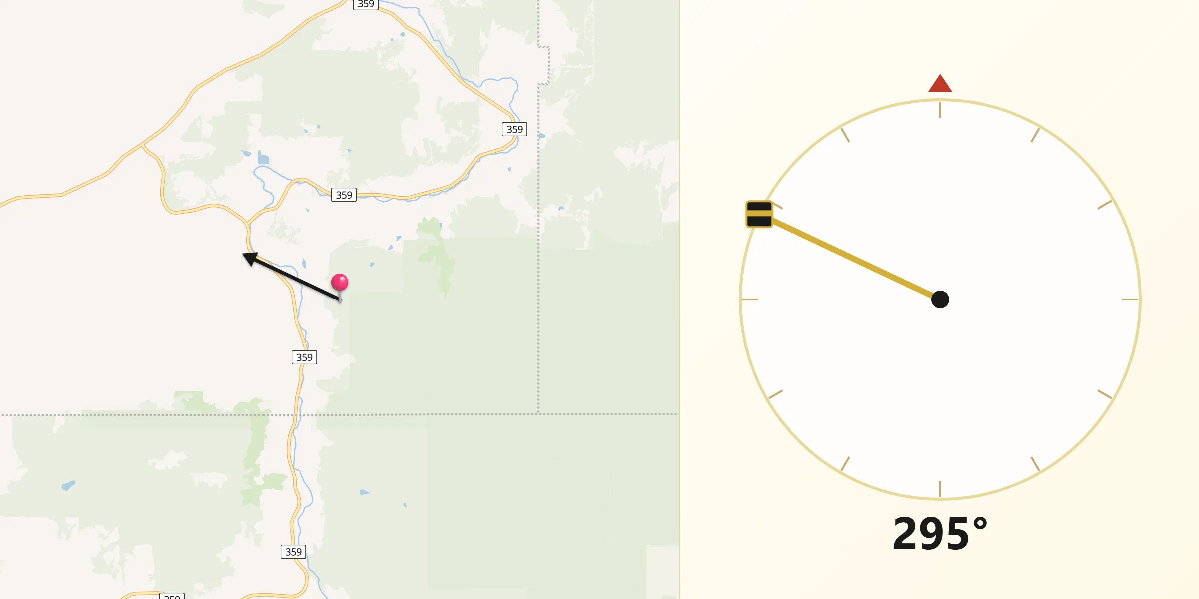 Qibla Direction from Lower Chittering