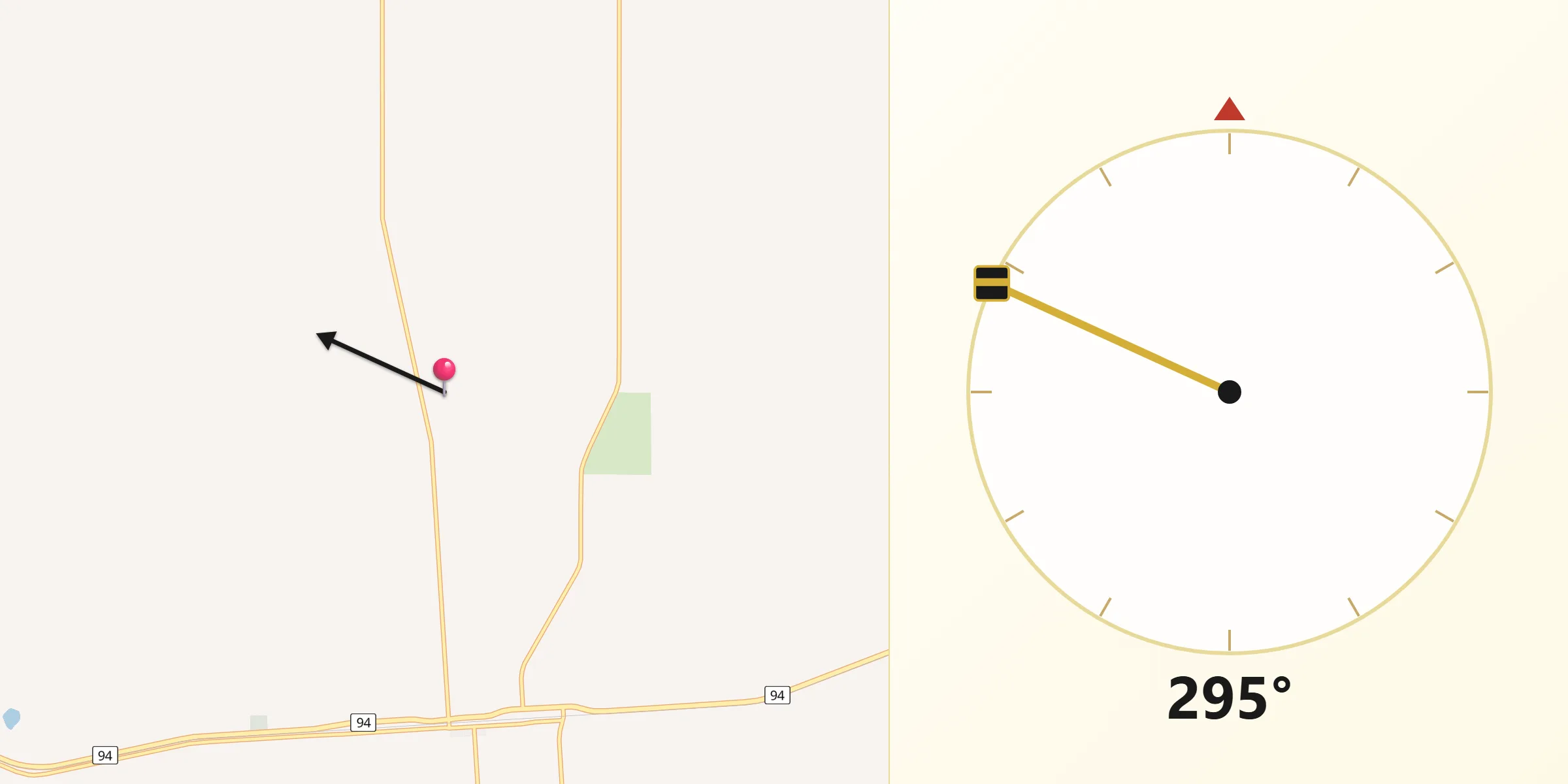 Qibla Direction from Tammin