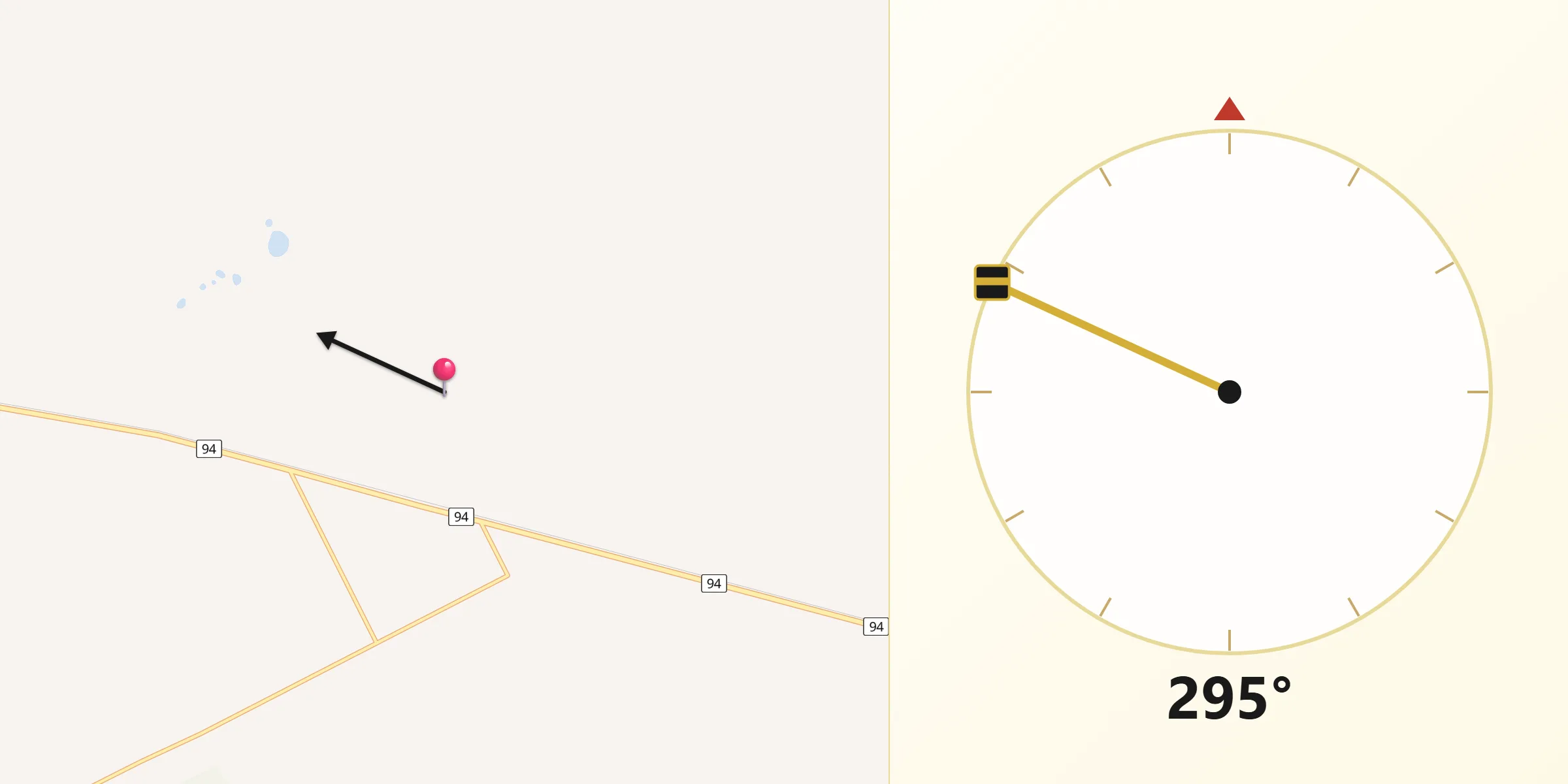 Qibla Direction from Cunderdin