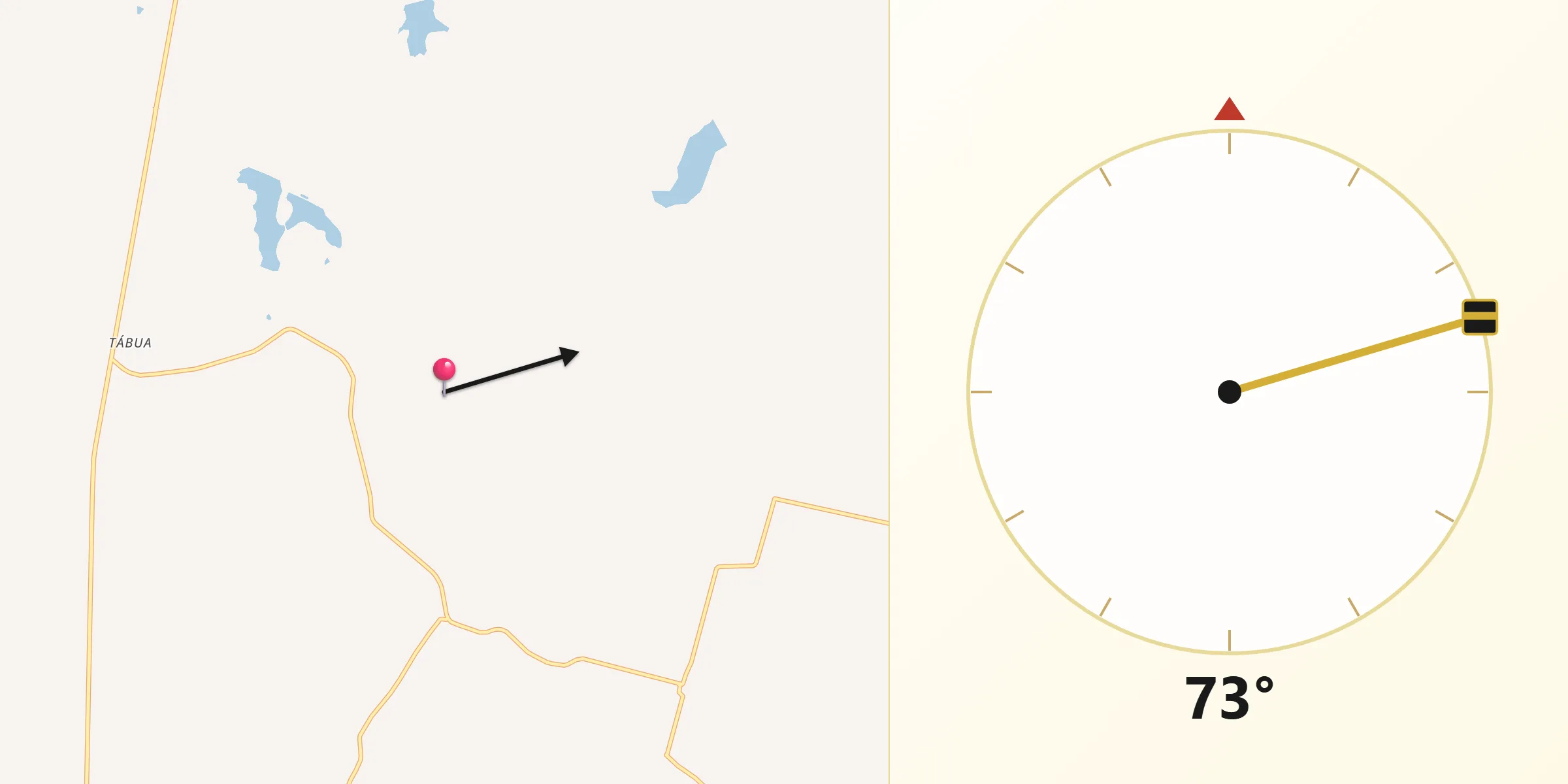 Direção da Qibla a partir de Aceguá