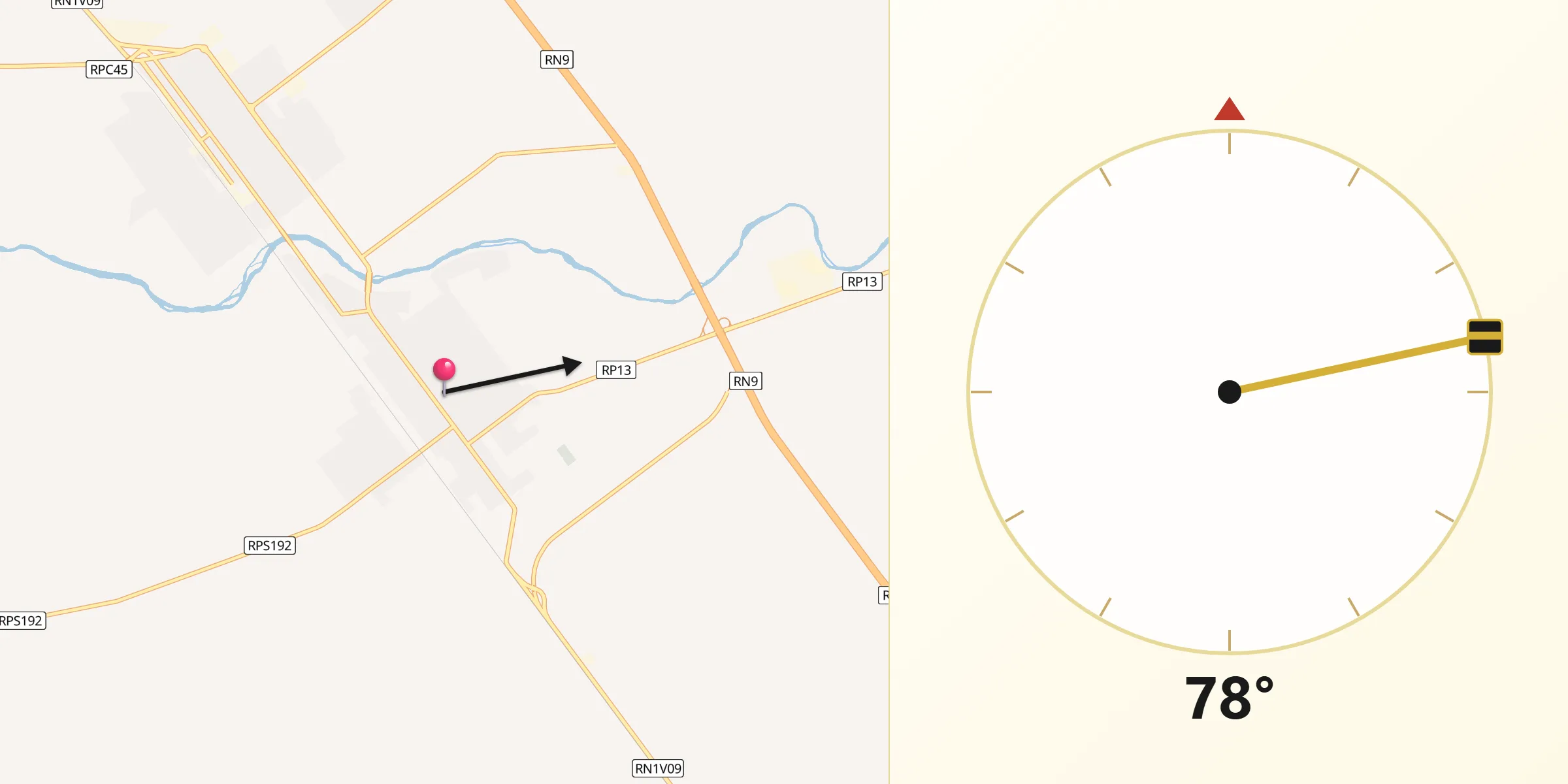 Dirección de la Qibla desde Pilar