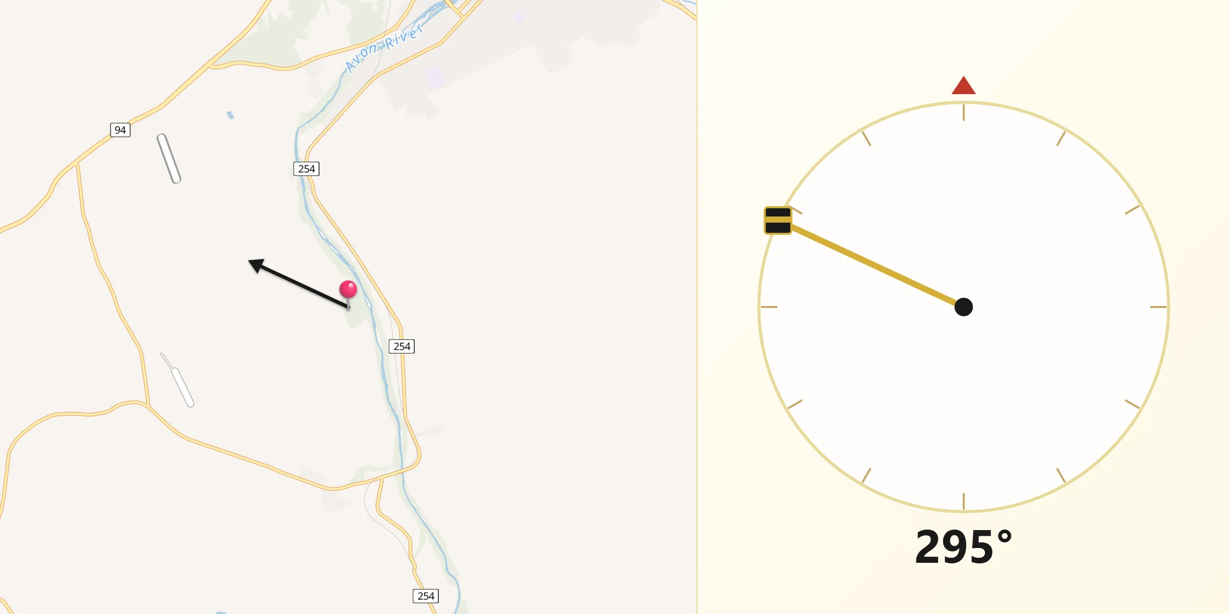 Qibla Direction from Northam
