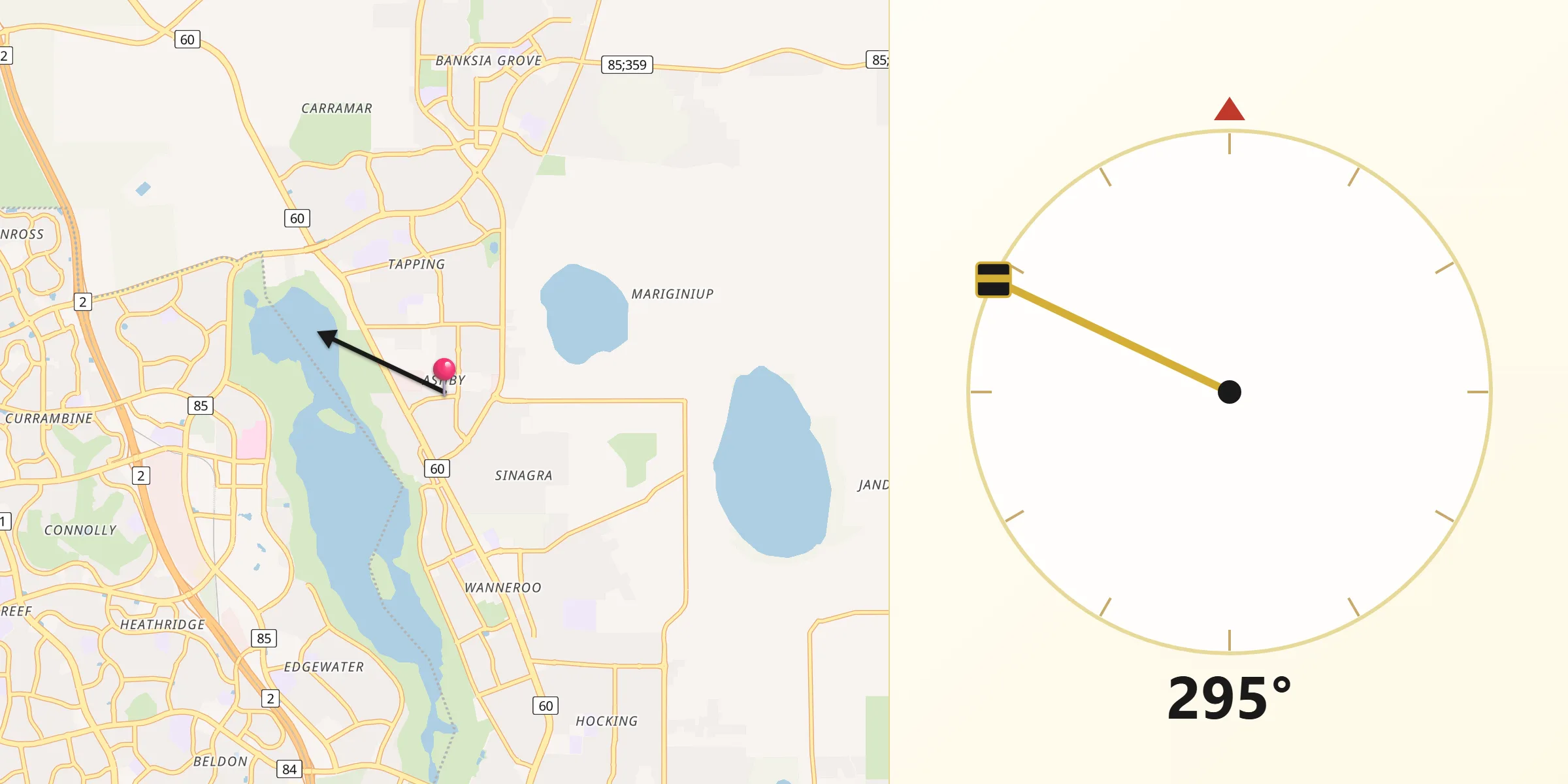 Qibla Direction from Ashby