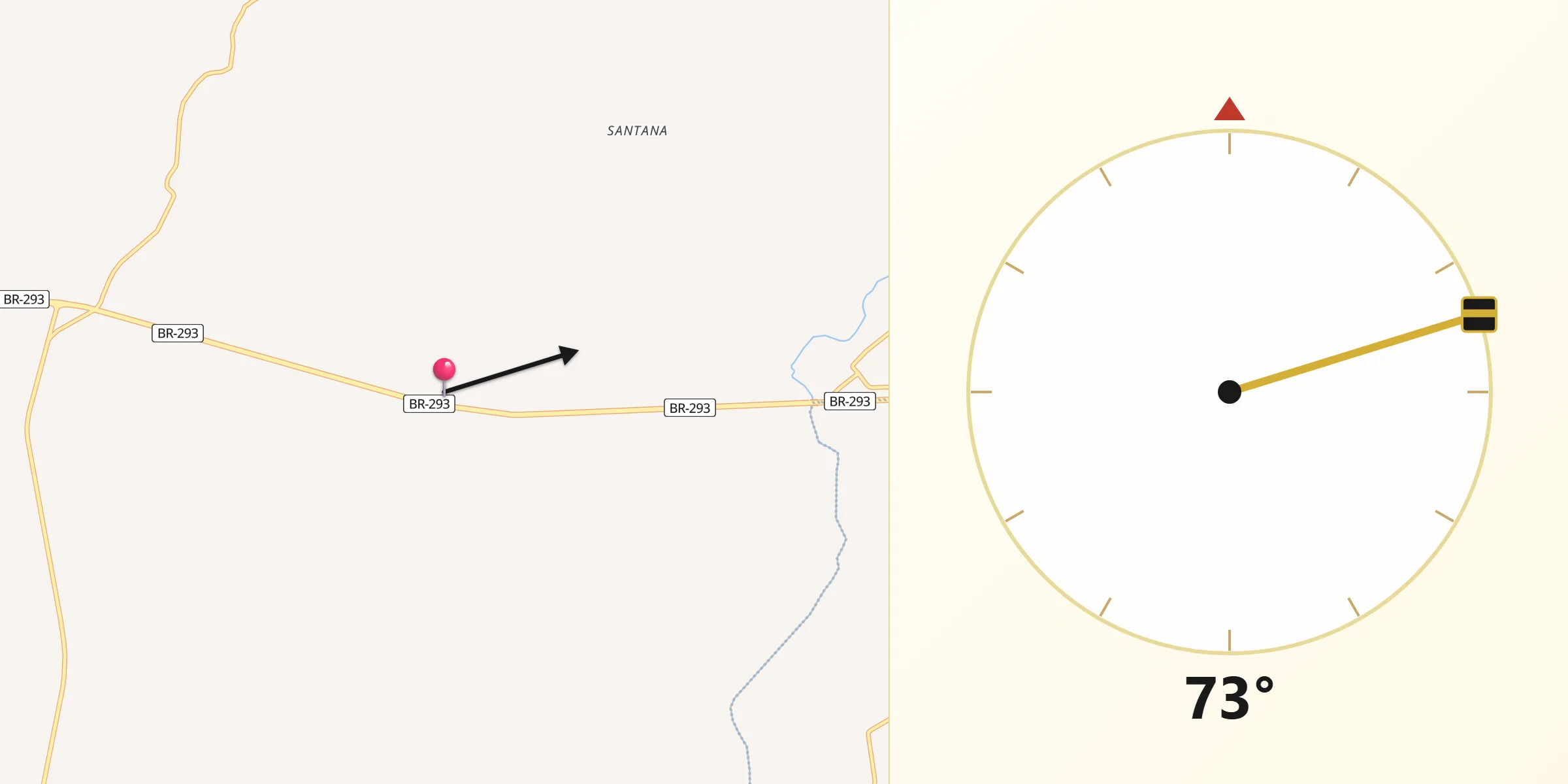 Direção da Qibla a partir de Cerrito