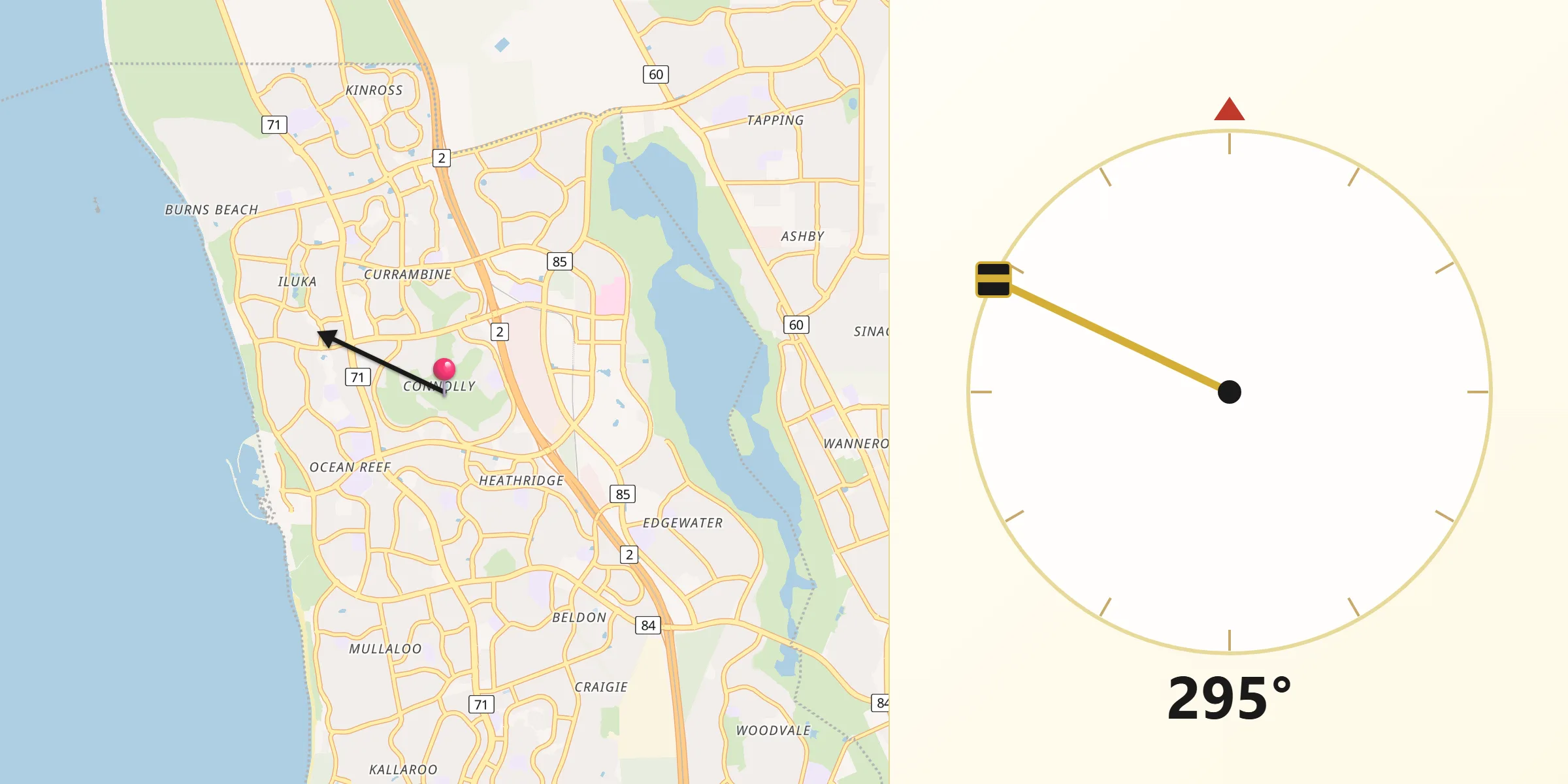 Qibla Direction from Connolly